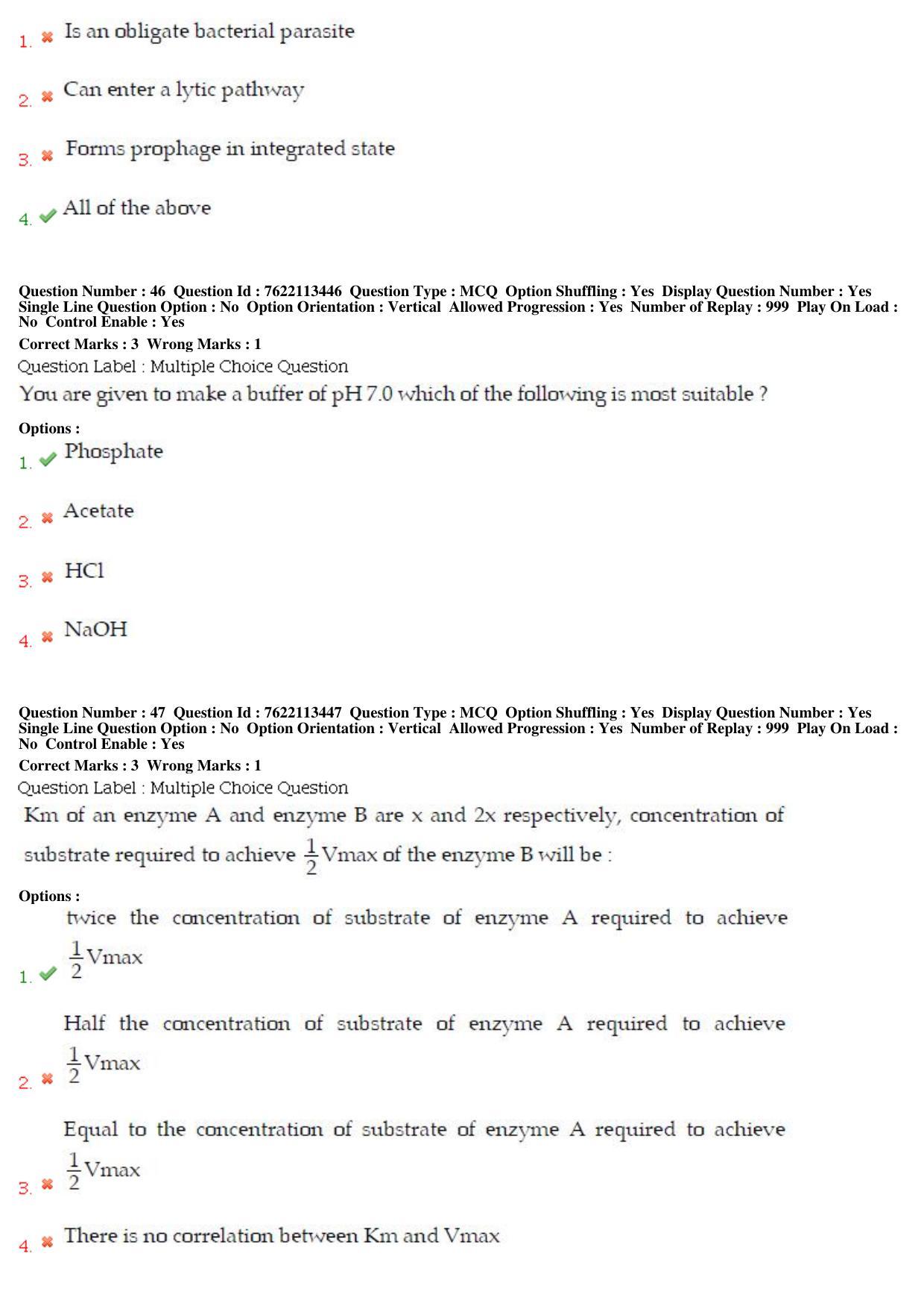 BHU RET Biochemistry 2019 Question Paper  - Page 24