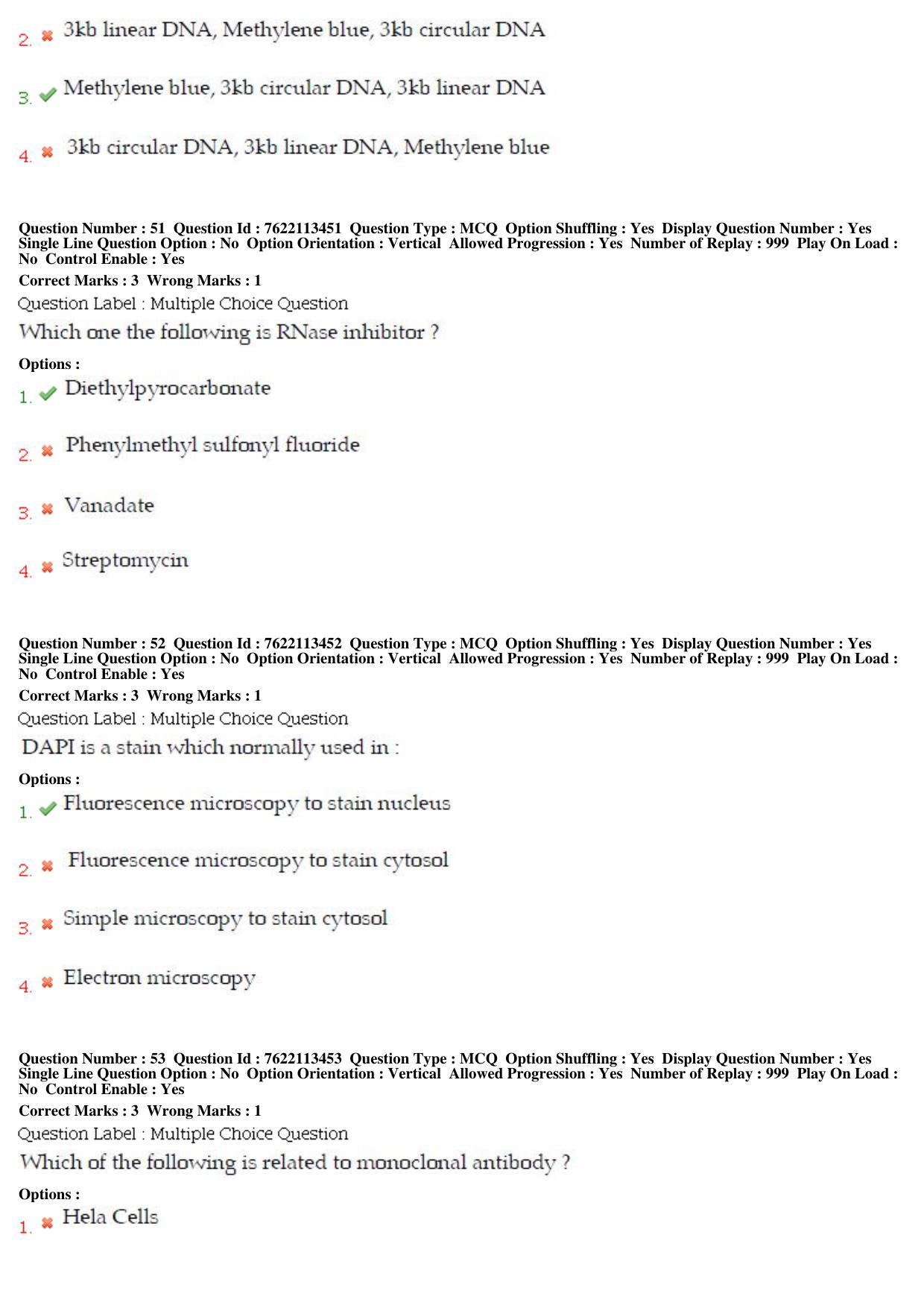 BHU RET Biochemistry 2019 Question Paper  - Page 26