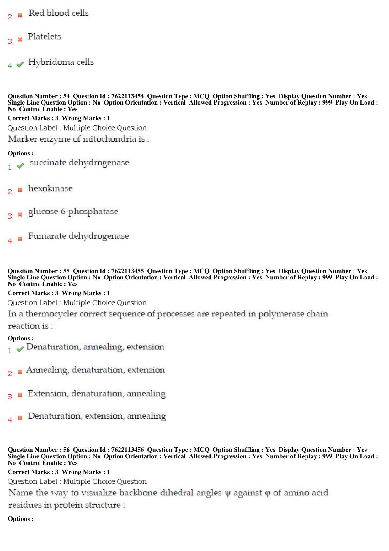 BHU RET Biochemistry 2019 Question Paper  - Page 27