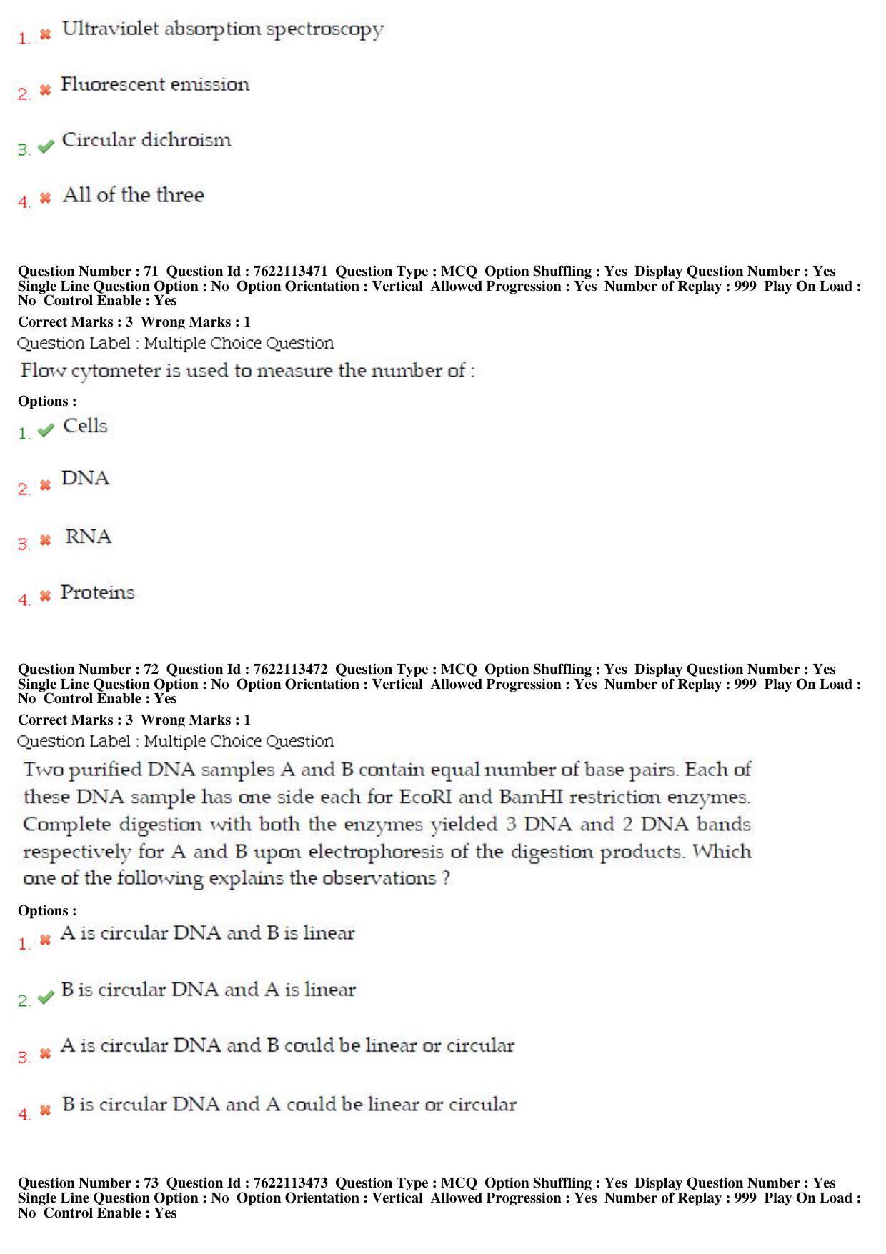 BHU RET Biochemistry 2019 Question Paper  - Page 33