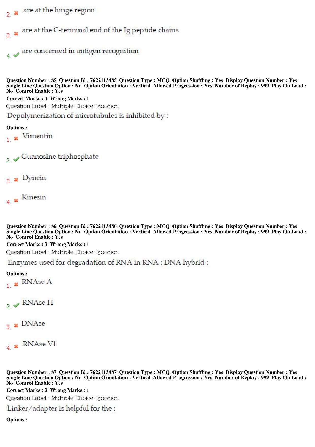 BHU RET Biochemistry 2019 Question Paper  - Page 38