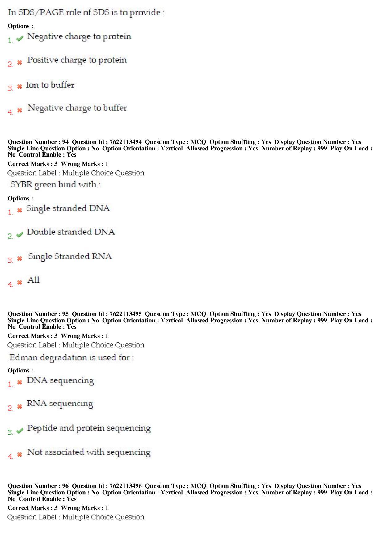 BHU RET Biochemistry 2019 Question Paper  - Page 41
