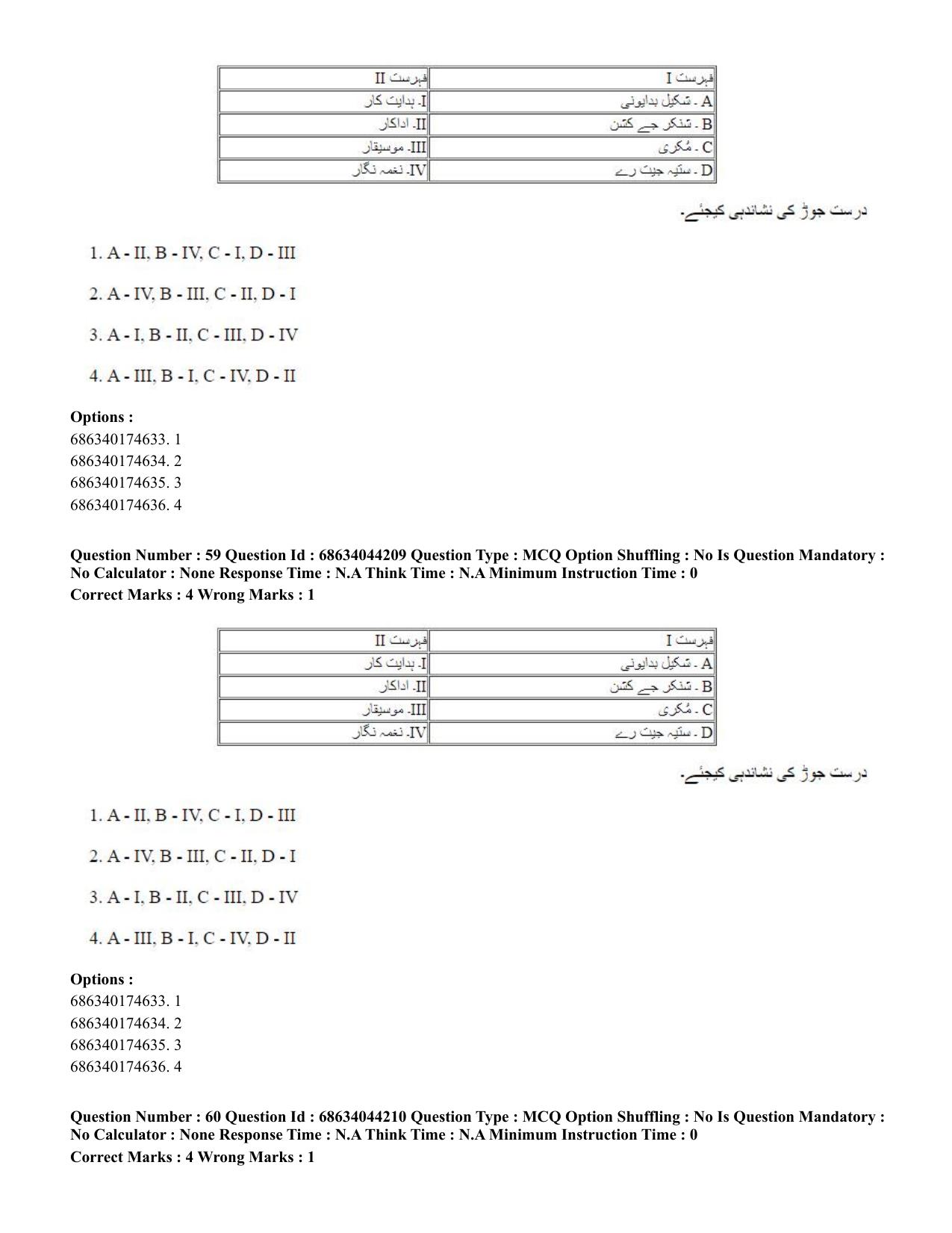 CUET PG 2023: LAQP38 – Urdu Journalism (Hin)-Shift 3 (30-06-2023) Question Paper - Page 84