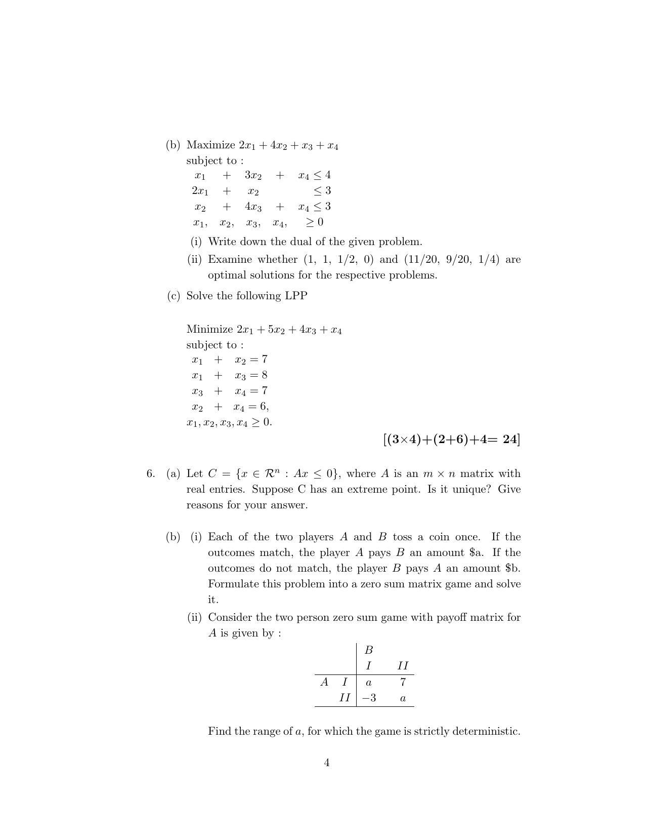 ISI Admission Test JRF in Quality, Reliability and Operations Research QRB 2020 Sample Paper - Page 4