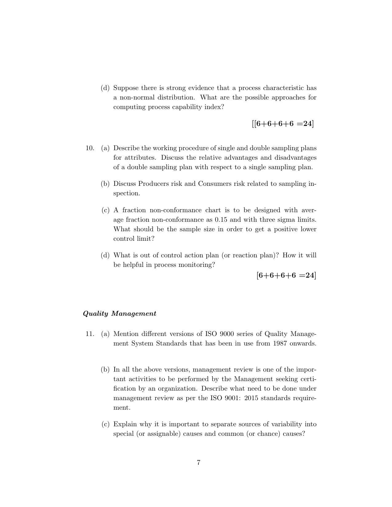 ISI Admission Test JRF in Quality, Reliability and Operations Research QRB 2020 Sample Paper - Page 7