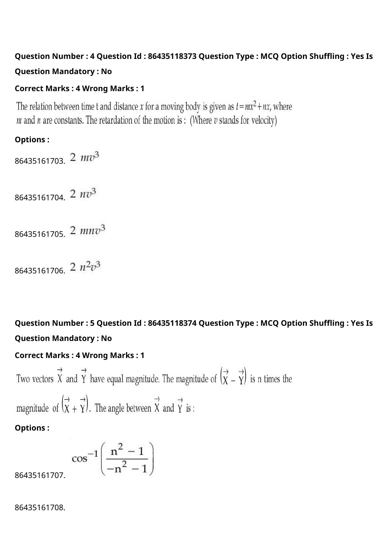 JEE Mains 2021: BTech (Shift 2) 25-07-2021 Question Paper - Page 4