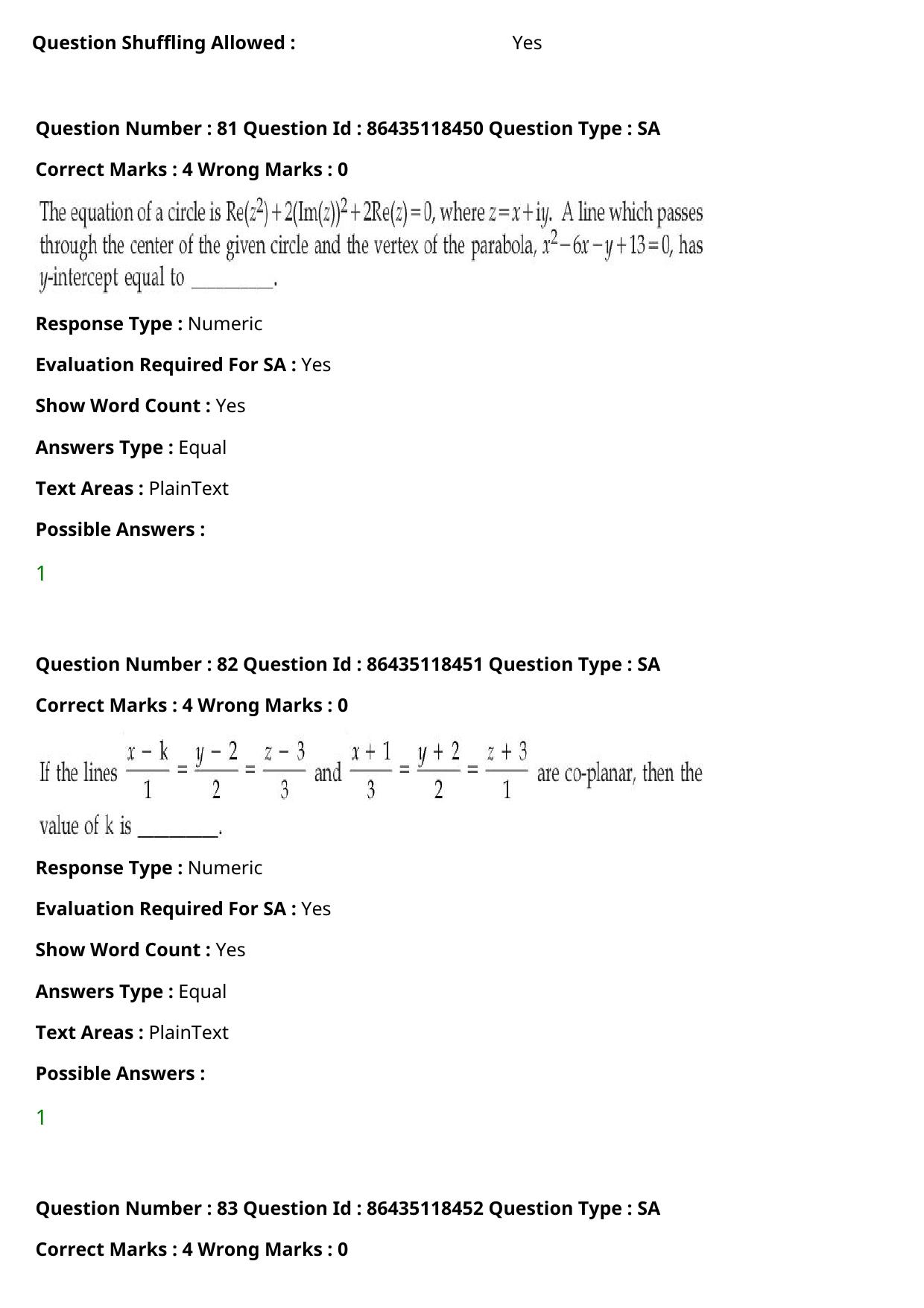 JEE Mains 2021: BTech (Shift 2) 25-07-2021 Question Paper - Page 52