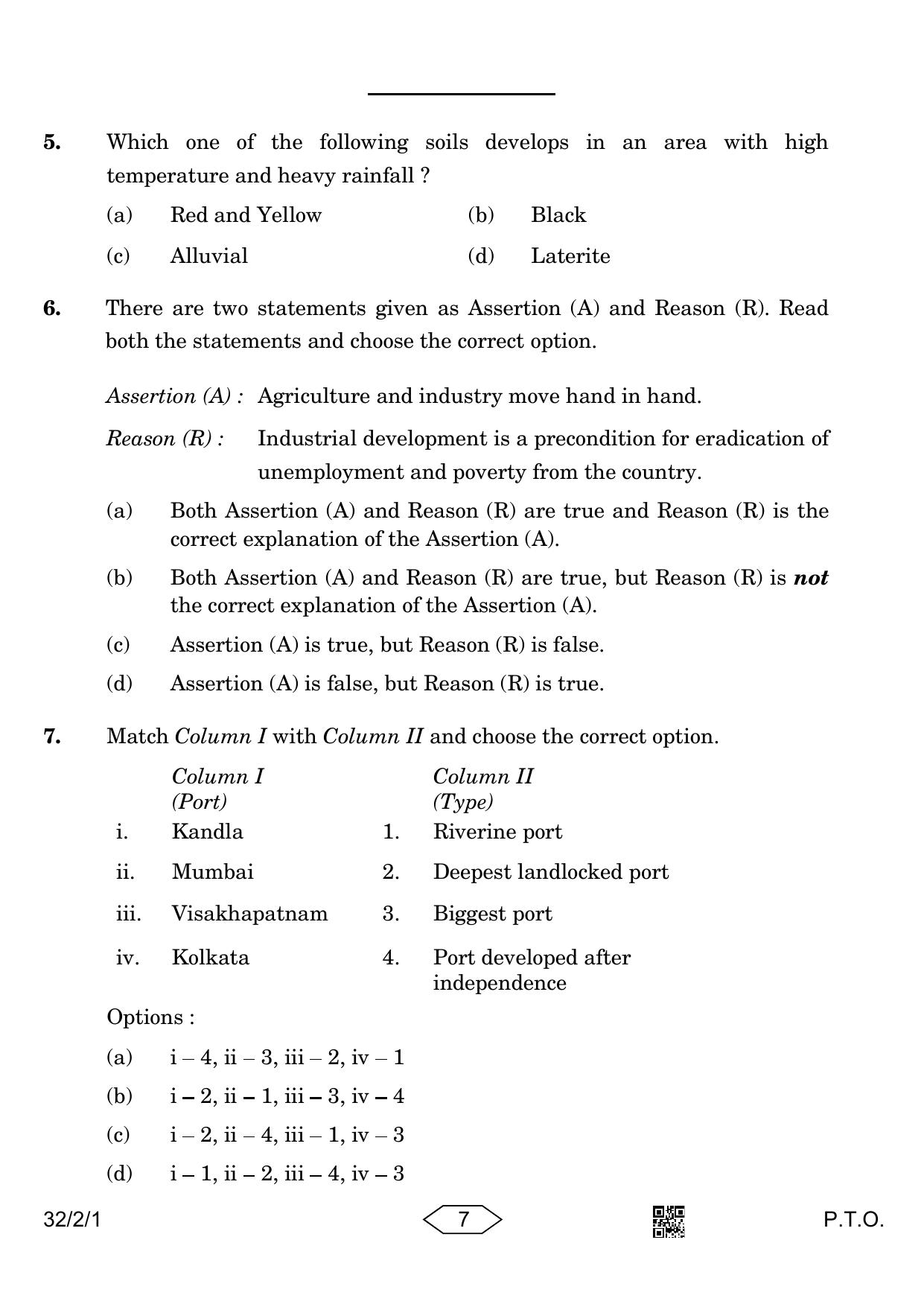 CBSE Class 10 32-2-1 Social Science 2023 Question Paper - Page 7