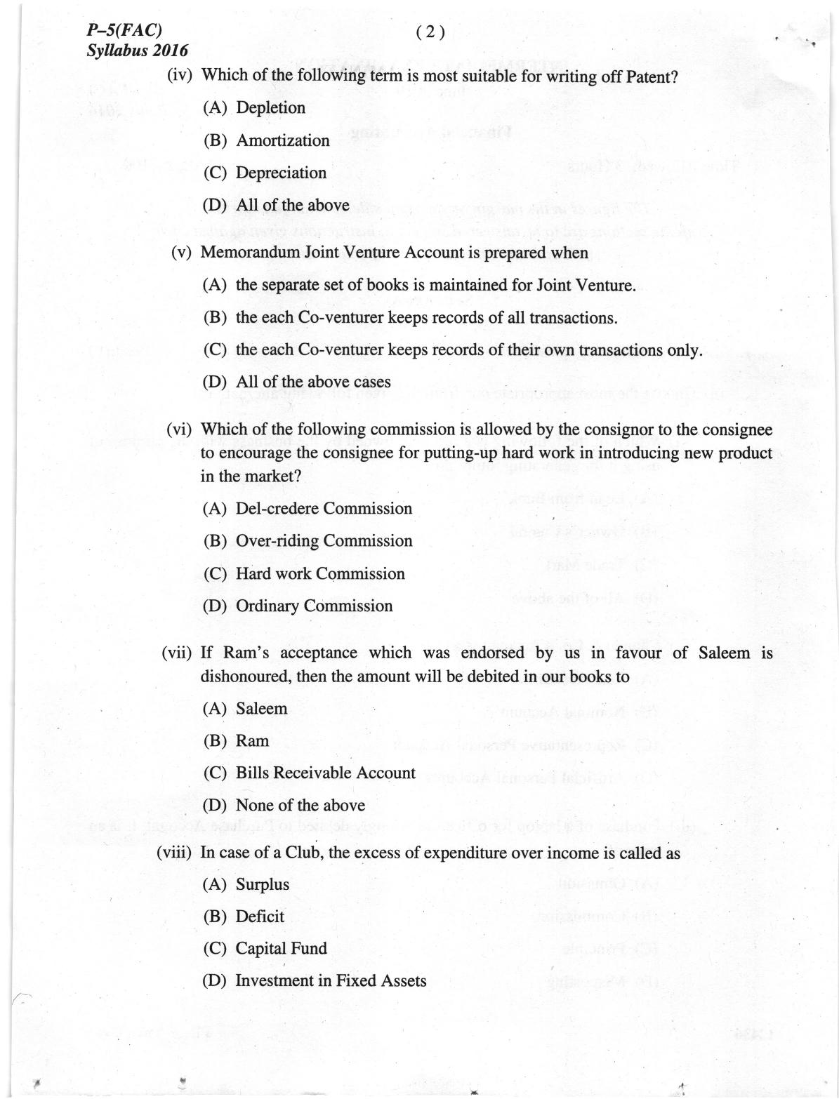 ICMAI June 2019 Financial Accounting Question Paper - Page 2