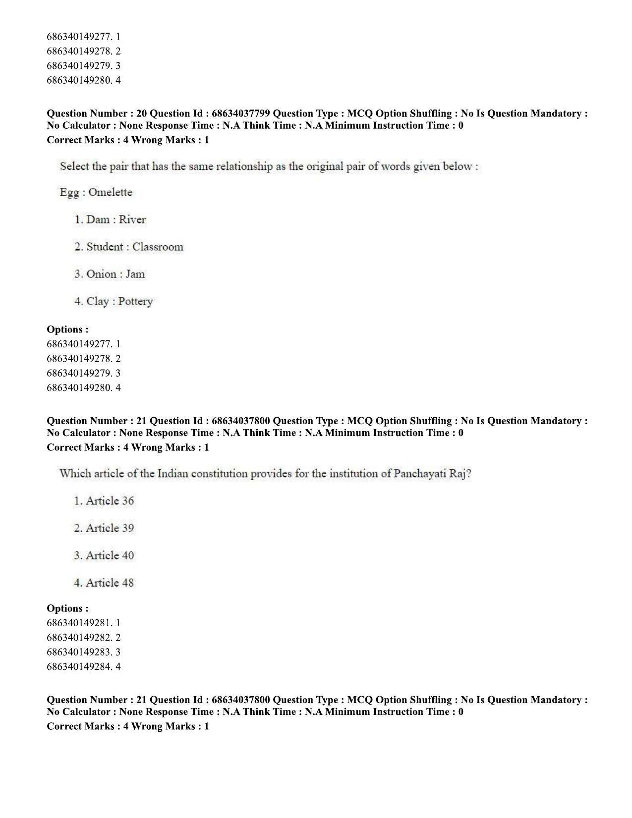 CUET PG 2023: SCQP30 – Animal Science(Poultry) (Eng) - Shift 2 (25-06-2023) Question Paper - Page 22
