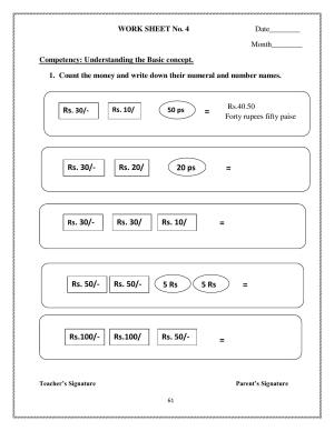Worksheet for Class 3 Mathematics Assignment 75