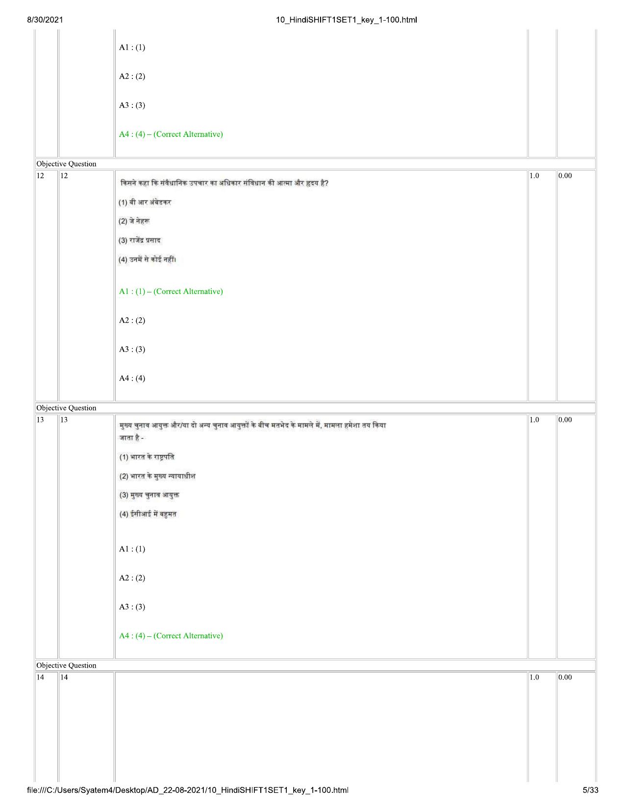 IIMC Journalism (PG Diploma) 2021 Hindi Question Paper - Page 5