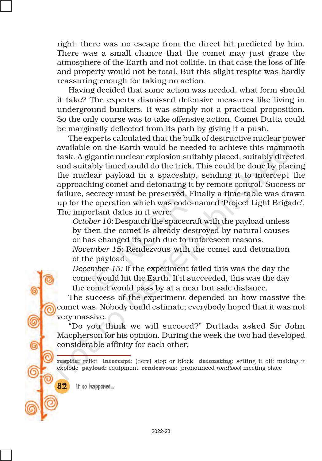 NCERT Book for Class 8 English It So Happened Chapter 10 The Comet 2 - Page 2
