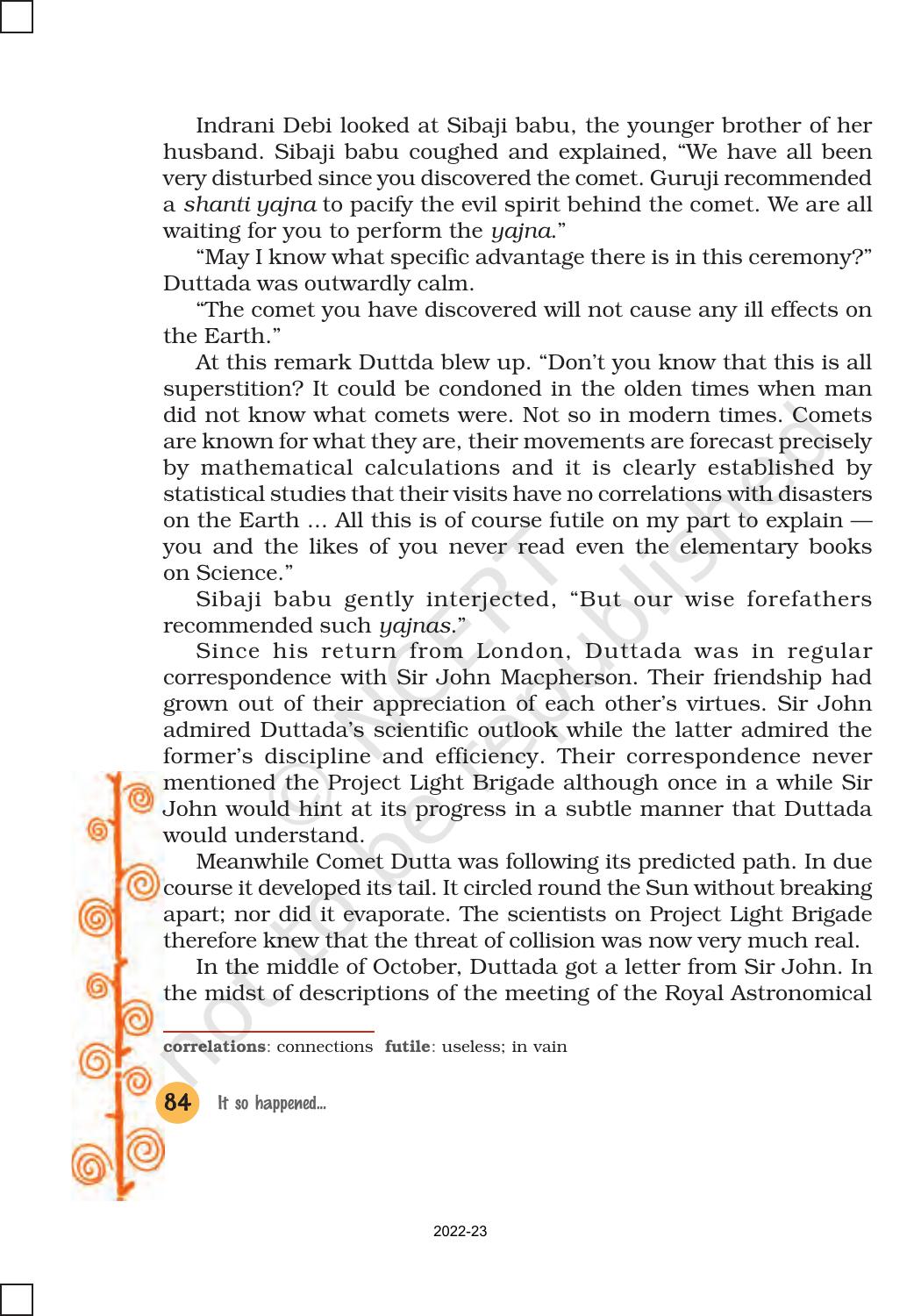 NCERT Book for Class 8 English It So Happened Chapter 10 The Comet 2 - Page 4