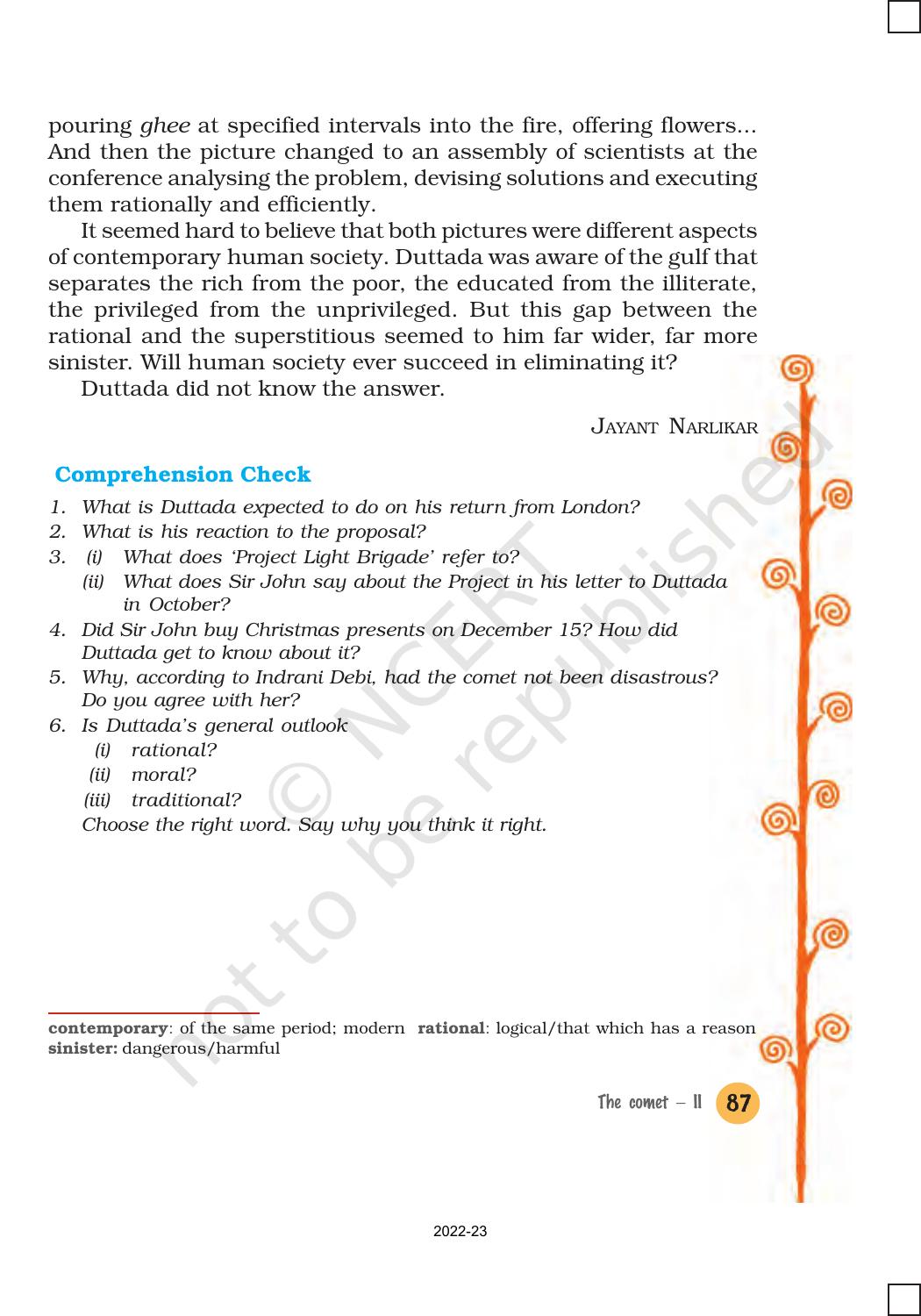 NCERT Book for Class 8 English It So Happened Chapter 10 The Comet 2 - Page 7
