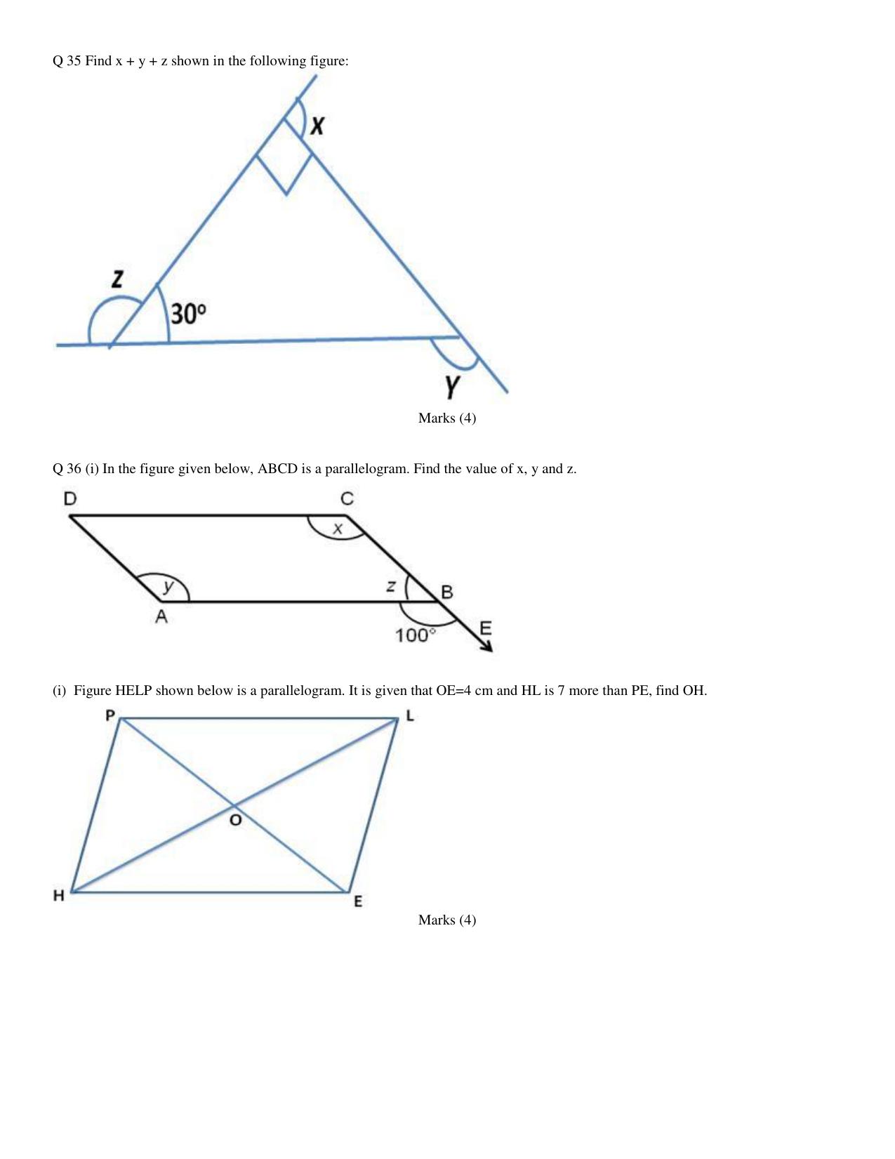 CBSE Worksheets for Class 8 Mathematics Understanding Quadrilaterals Assignment 12 - Page 10