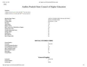 AP EDCET 2025 Social Studies Question Paper with Answer Key (URDU)