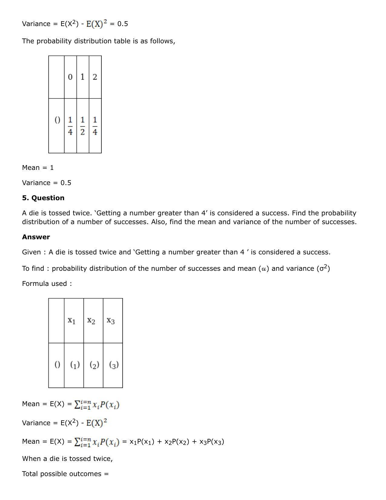 Chapter 31: Probability Distribution Solutions: RS Aggarwal Class 12 Solutions - Page 12