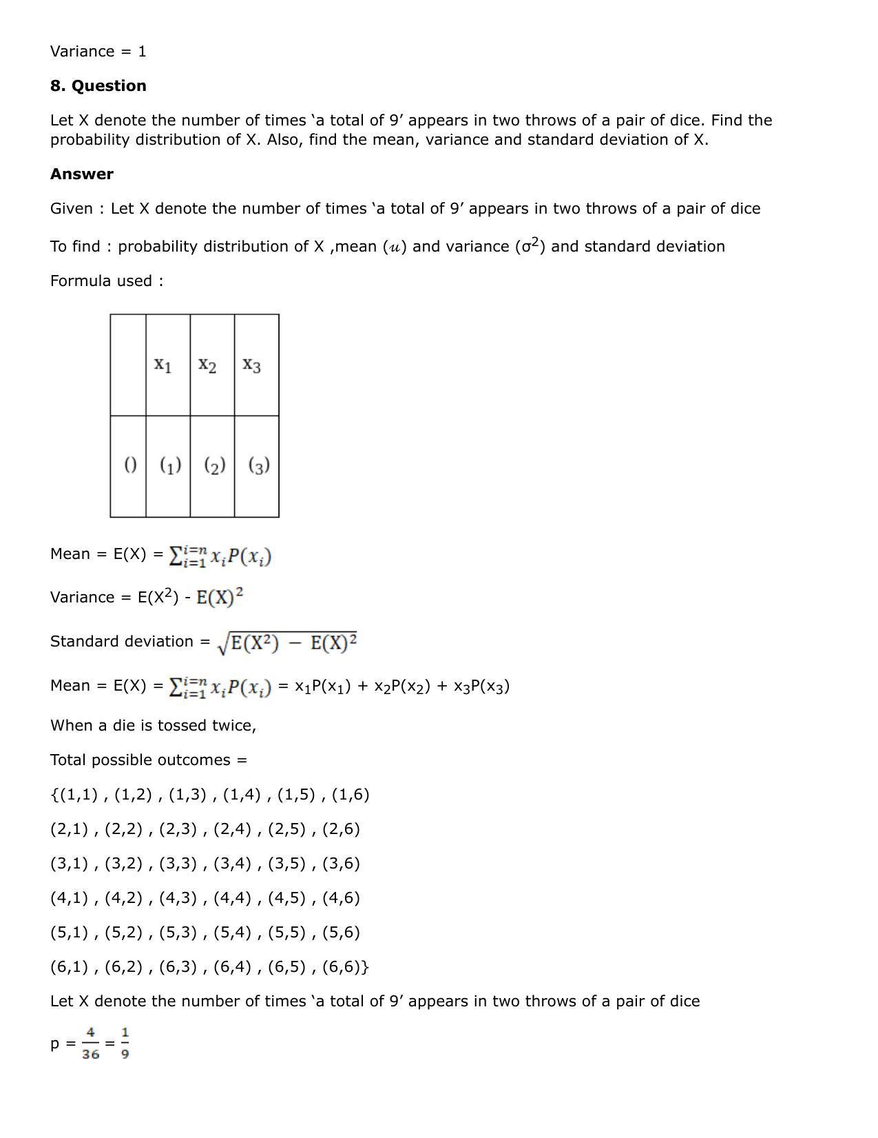 Chapter 31: Probability Distribution Solutions: RS Aggarwal Class 12 Solutions - Page 19