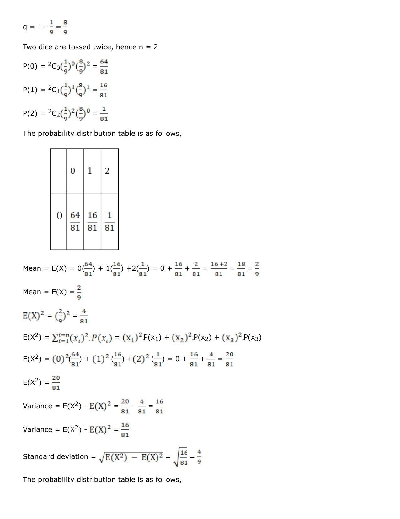 Chapter 31: Probability Distribution Solutions: RS Aggarwal Class 12 Solutions - Page 20