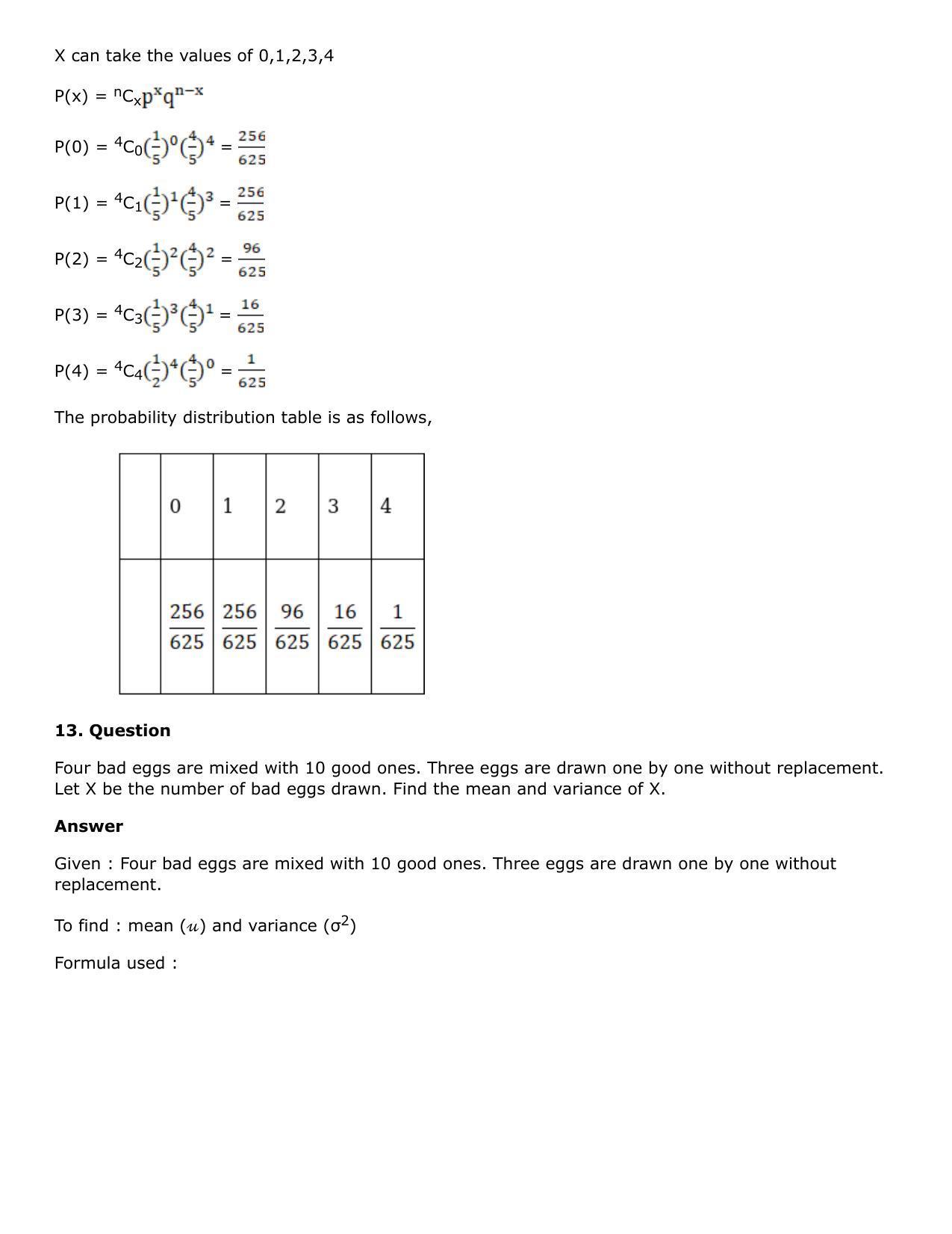 Chapter 31: Probability Distribution Solutions: RS Aggarwal Class 12 Solutions - Page 28