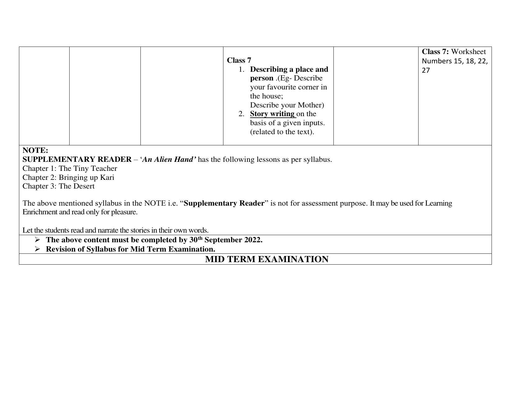 Edudel Class 7(L-2) English Syllabus - Page 6