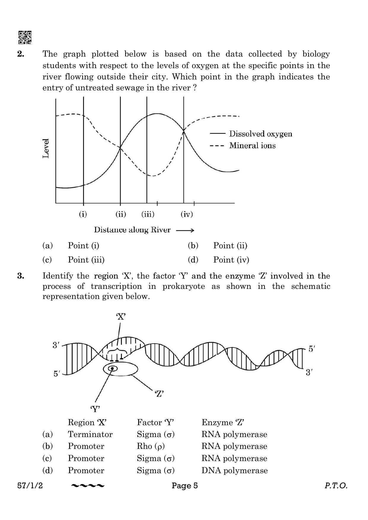 CBSE Class 12 57-1-2 Biology 2023 Question Paper - Page 5