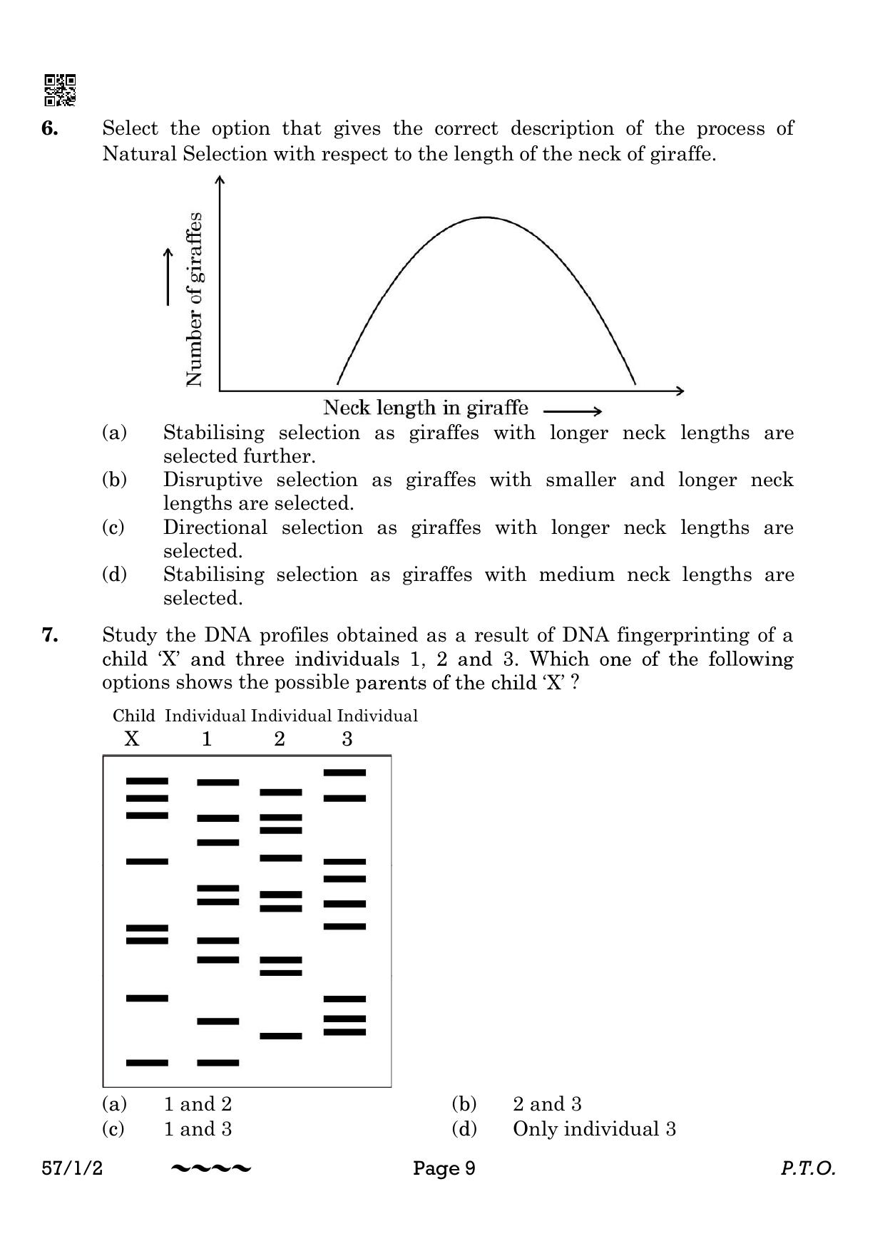 CBSE Class 12 57-1-2 Biology 2023 Question Paper - Page 9