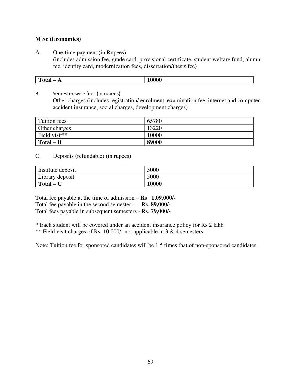 TERI University, Delhi Information Brochure Prospectus 2021-22 - Page 69
