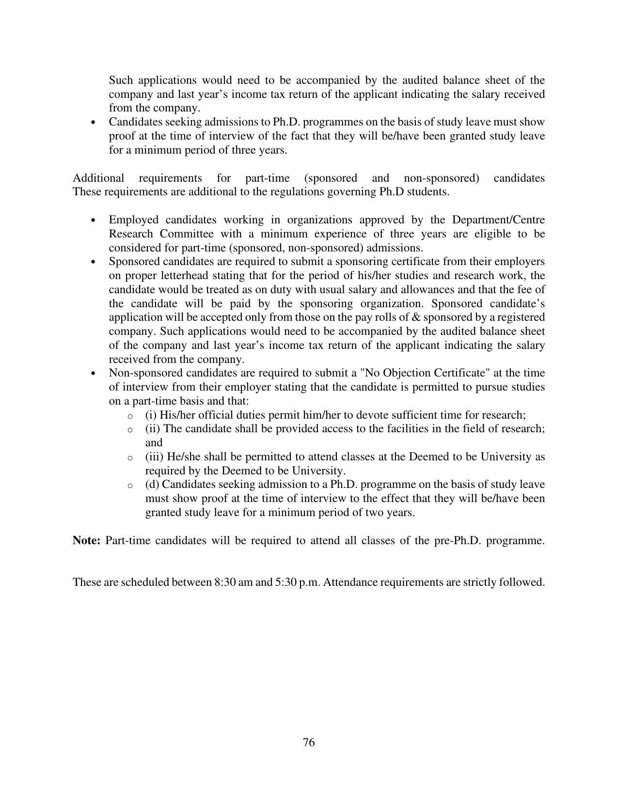 TERI University, Delhi Information Brochure Prospectus 2021-22 - Page 76