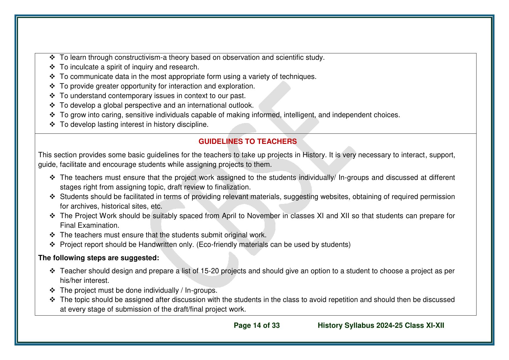 CBSE Class 11 & 12 History Syllabus - Page 15