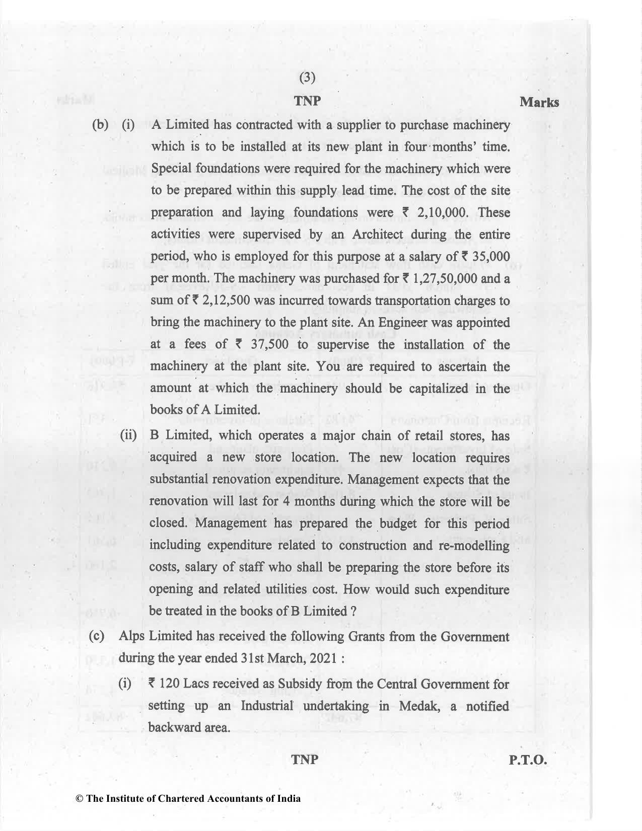 CA Inter Jul 2021 Question Paper - Paper 1 – Accounting - Page 3