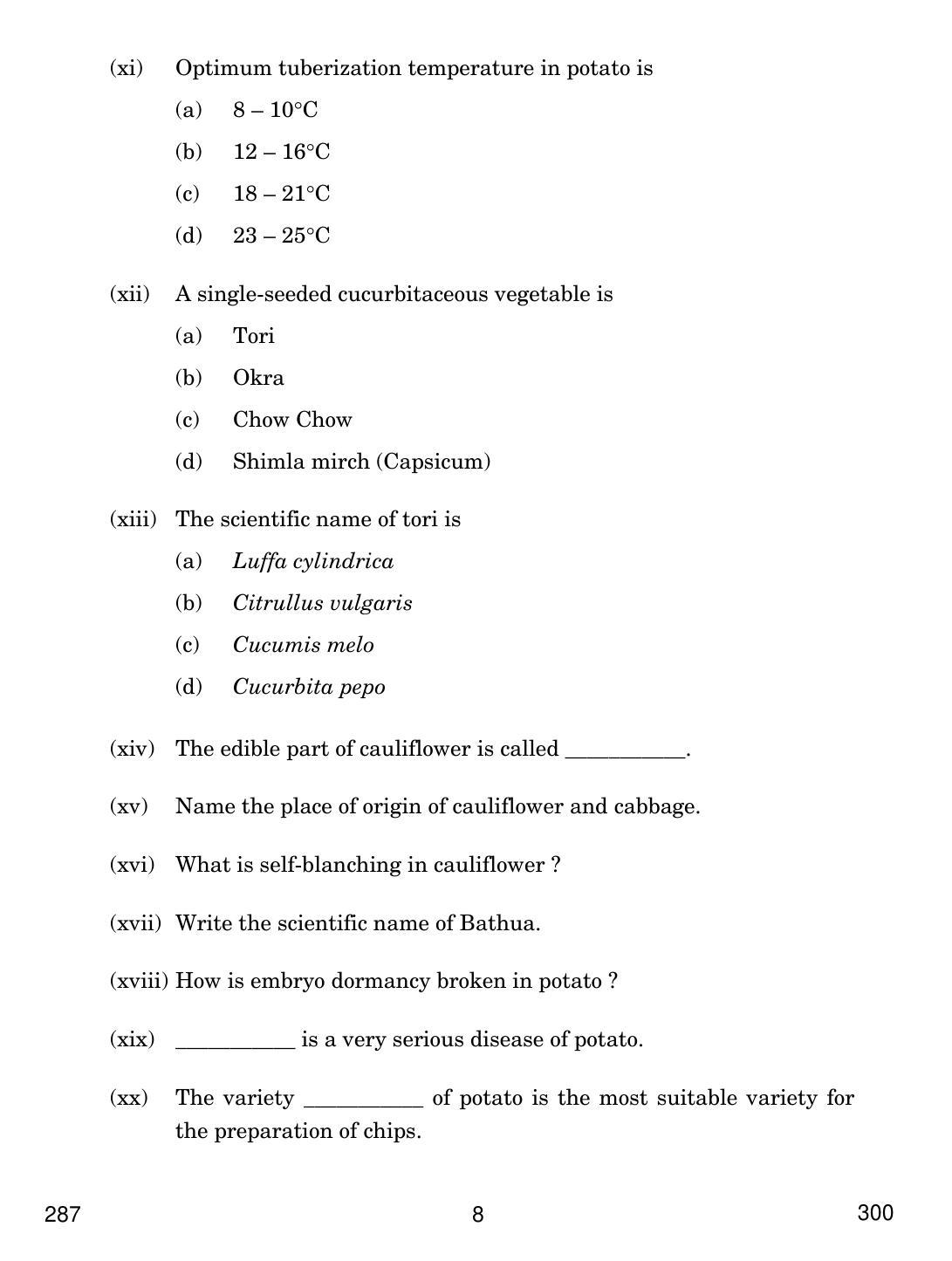 CBSE Class 12 287 OLERICULTURE 2018 Question Paper - Page 8