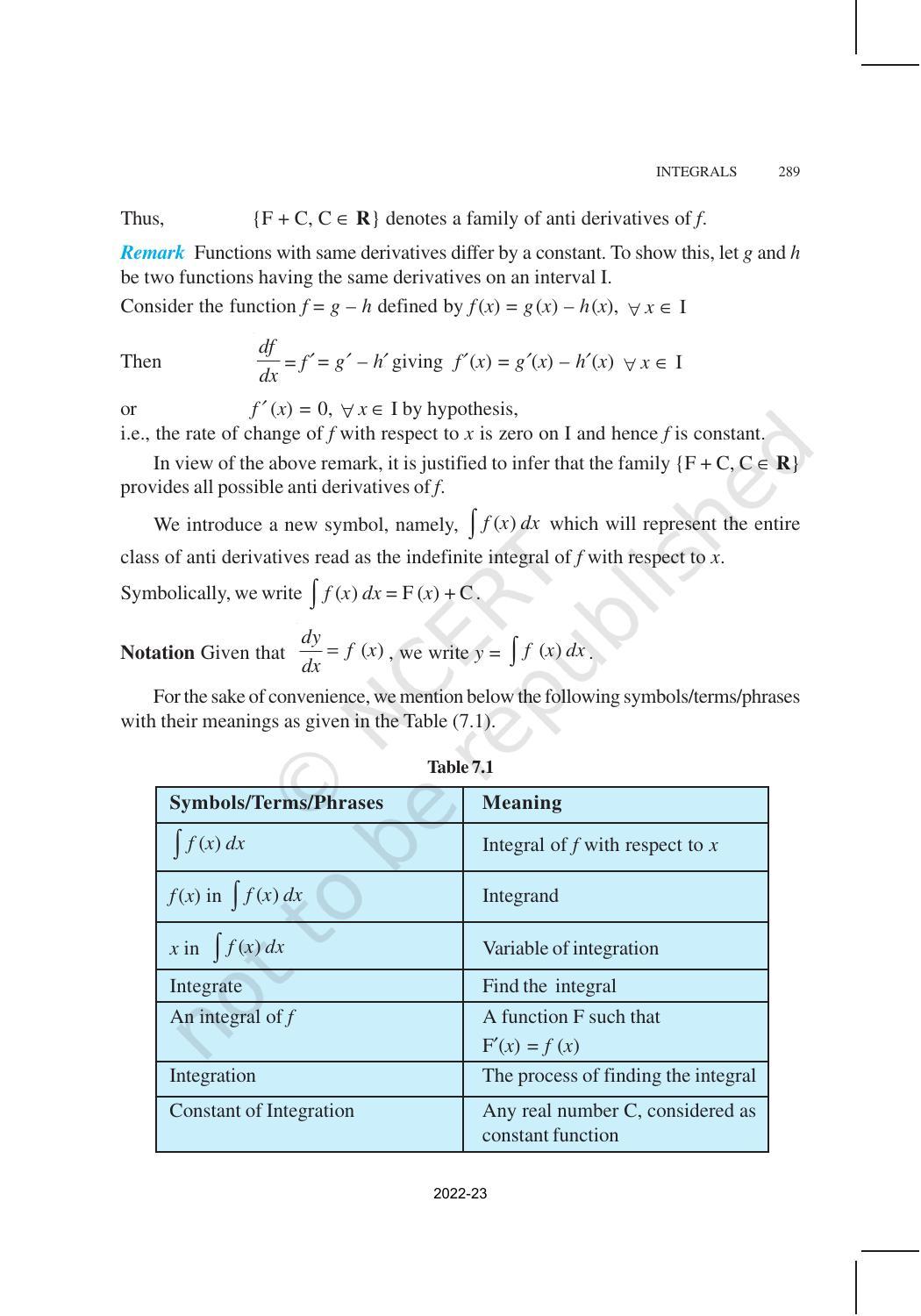 NCERT Book for Class 12 Maths Chapter 7 Integrals - Page 3