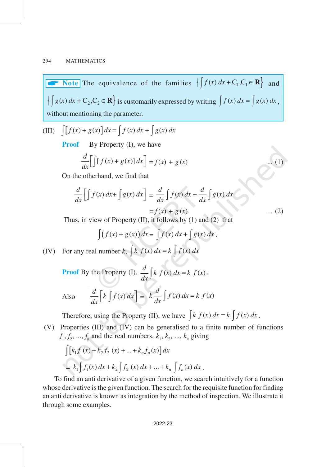 NCERT Book for Class 12 Maths Chapter 7 Integrals - Page 8