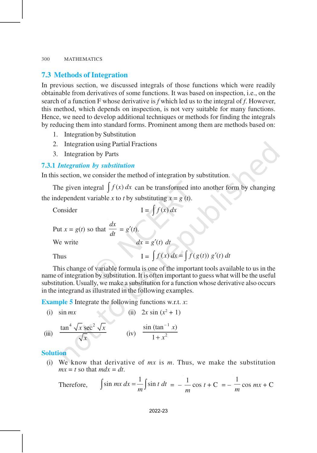 NCERT Book for Class 12 Maths Chapter 7 Integrals - Page 14
