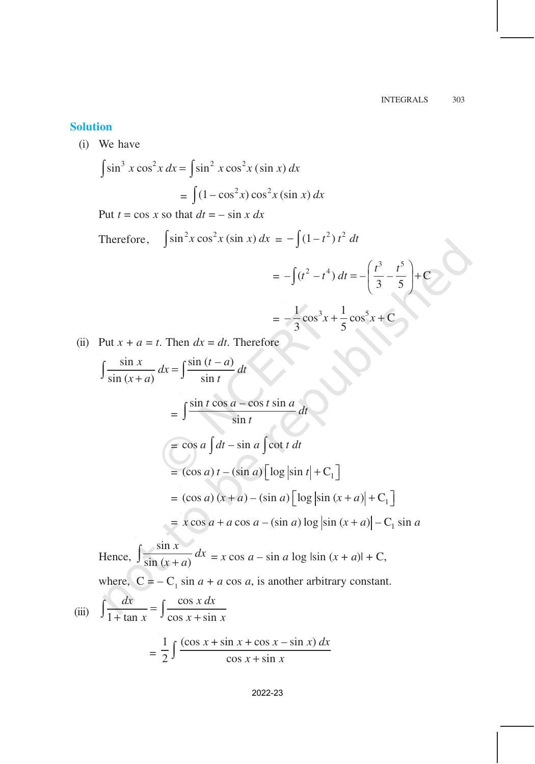 NCERT Book for Class 12 Maths Chapter 7 Integrals - Page 17