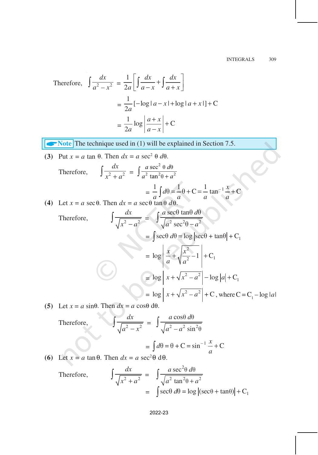 NCERT Book for Class 12 Maths Chapter 7 Integrals - Page 23