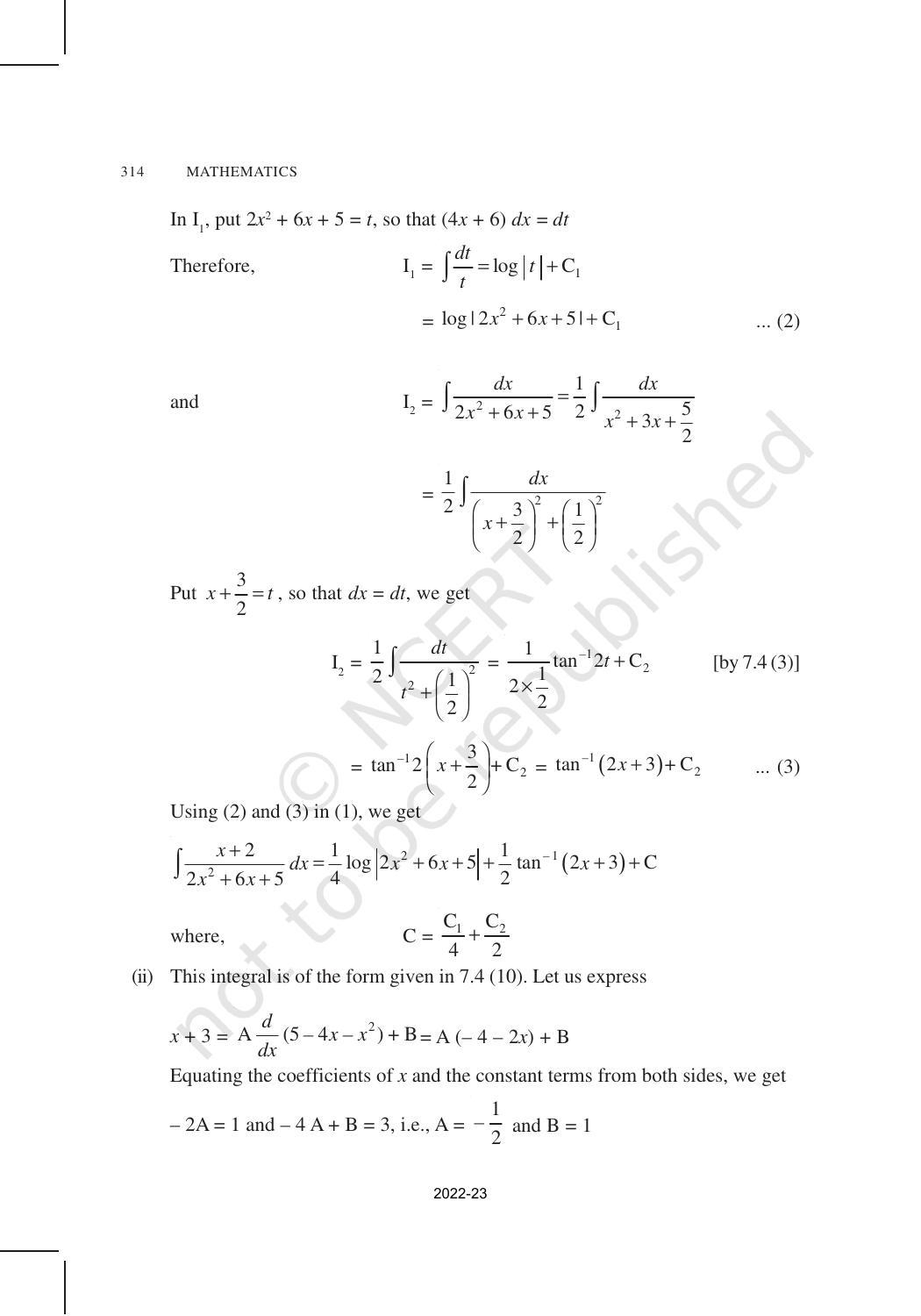 NCERT Book for Class 12 Maths Chapter 7 Integrals - Page 28