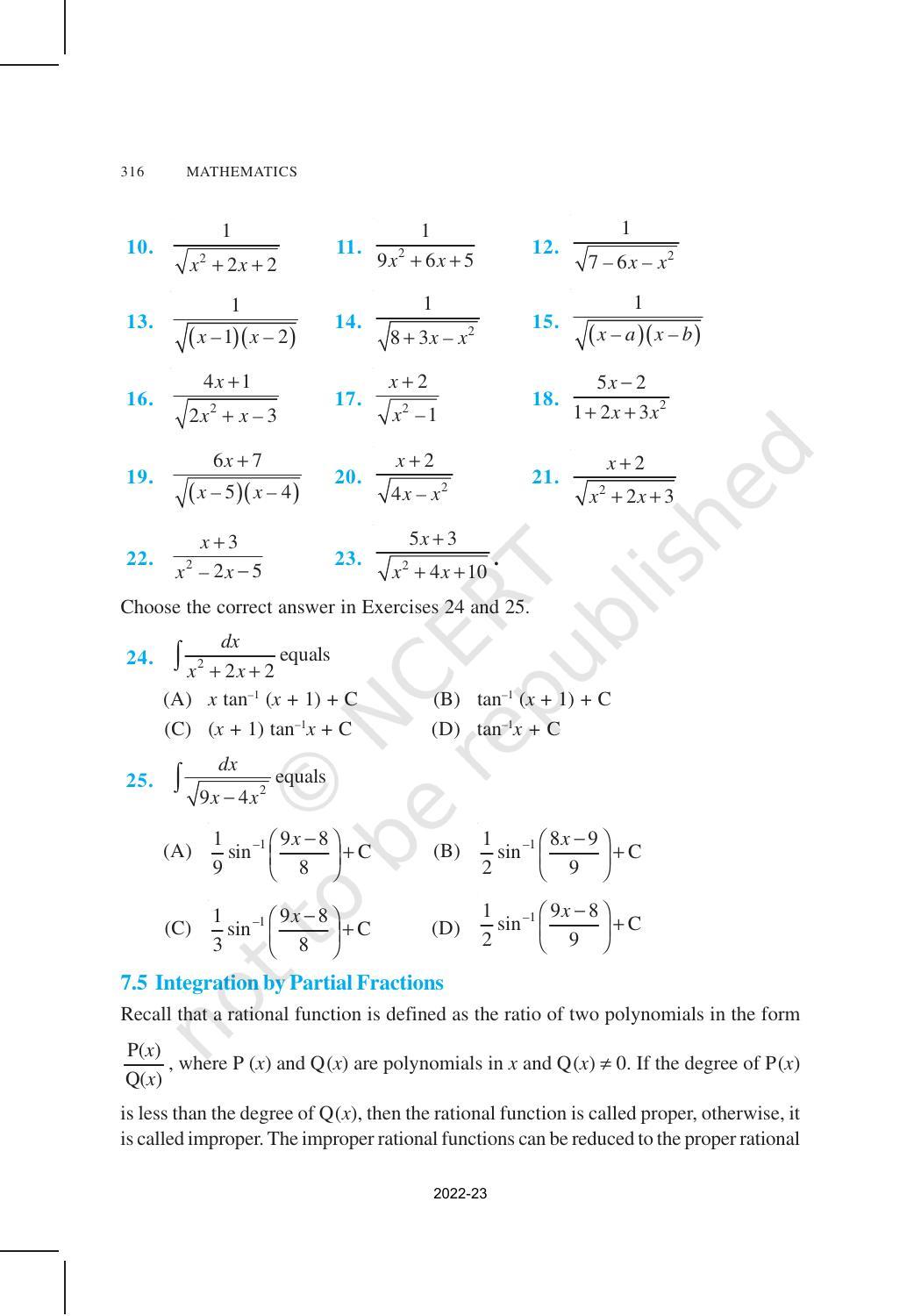 NCERT Book for Class 12 Maths Chapter 7 Integrals - Page 30