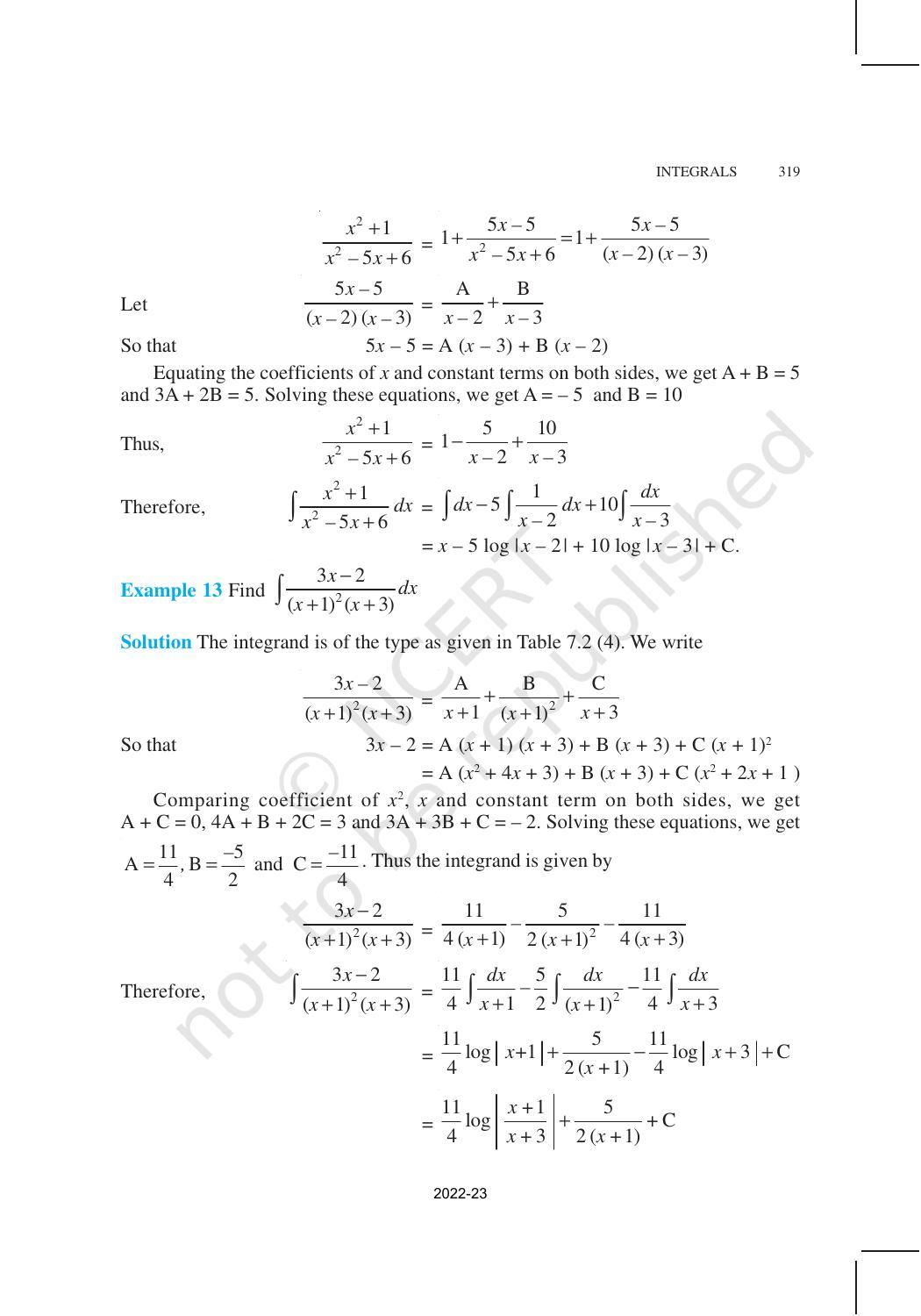 NCERT Book for Class 12 Maths Chapter 7 Integrals - Page 33