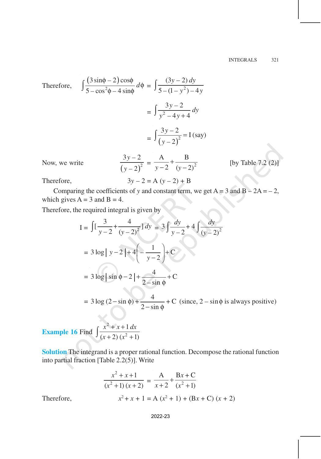 NCERT Book for Class 12 Maths Chapter 7 Integrals - Page 35