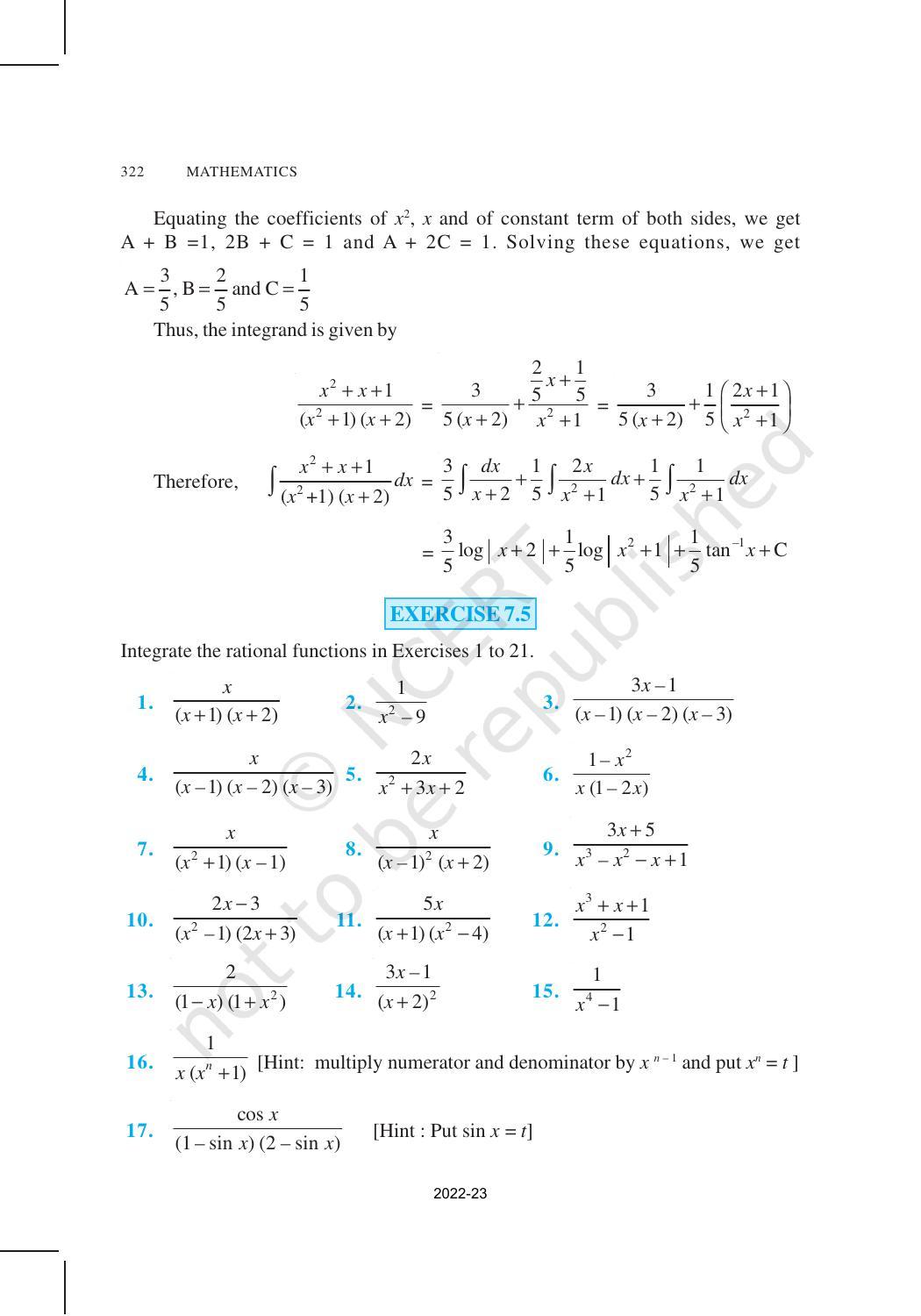 NCERT Book for Class 12 Maths Chapter 7 Integrals - Page 36