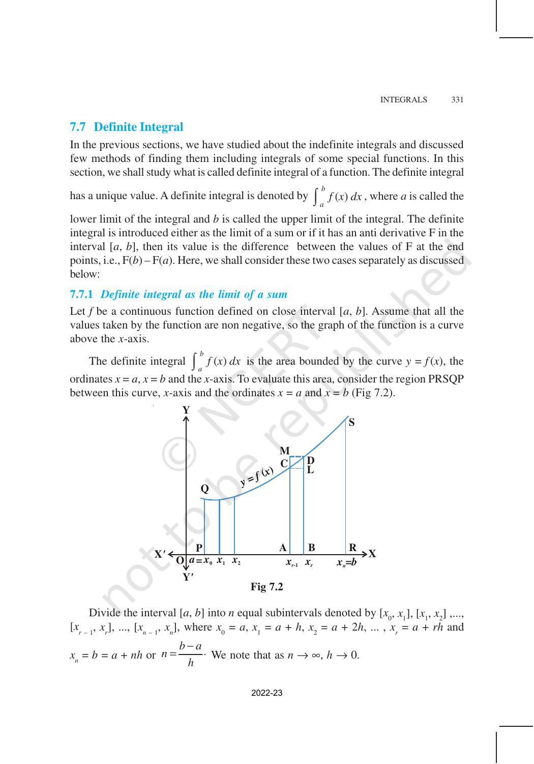NCERT Book for Class 12 Maths Chapter 7 Integrals - Page 45