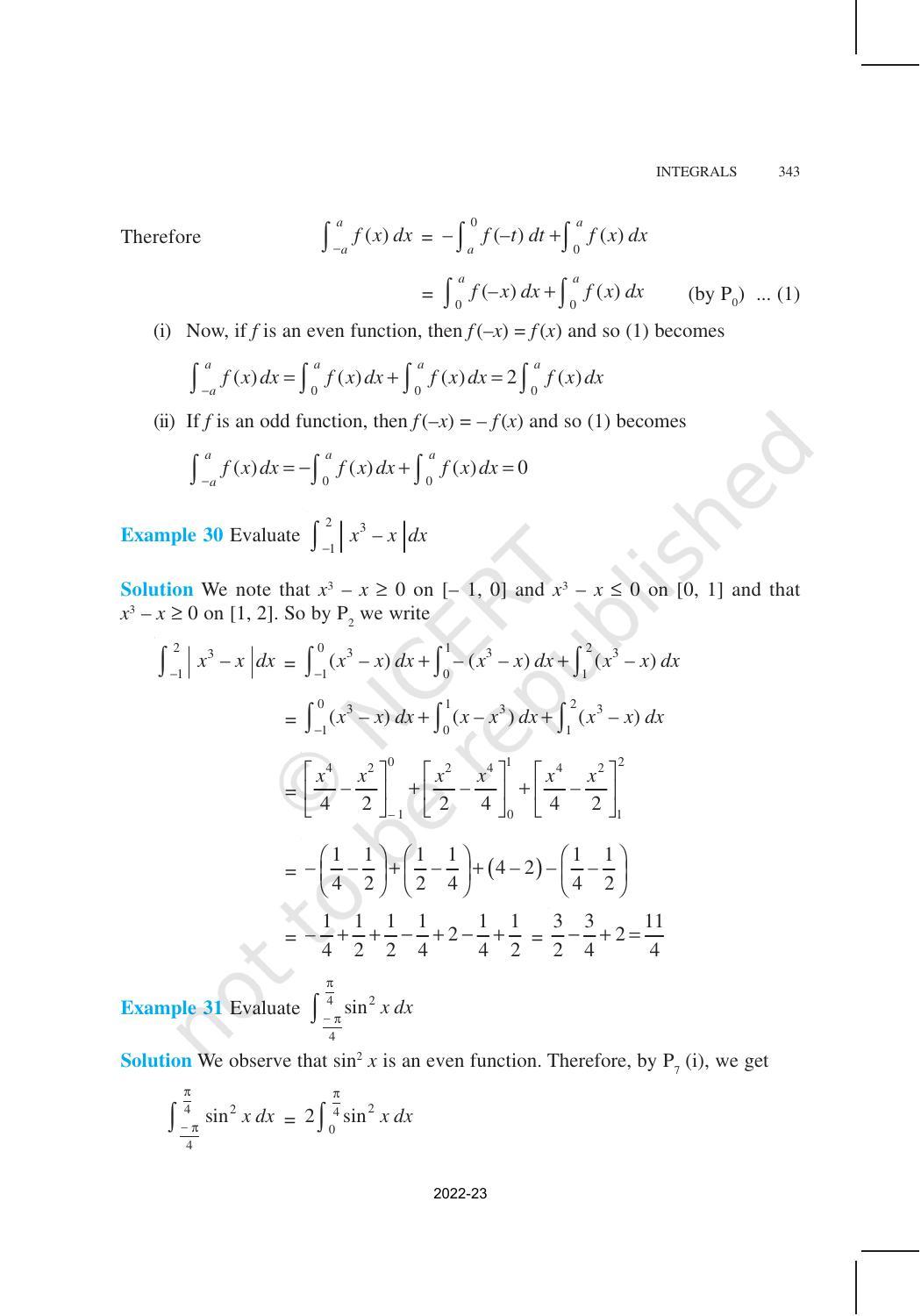 NCERT Book for Class 12 Maths Chapter 7 Integrals - Page 57