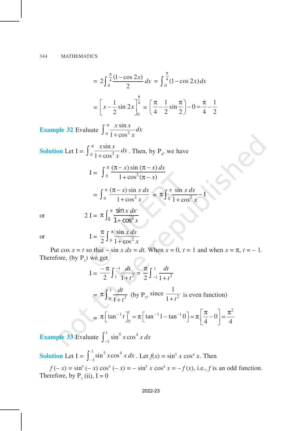 NCERT Book for Class 12 Maths Chapter 7 Integrals - Page 58