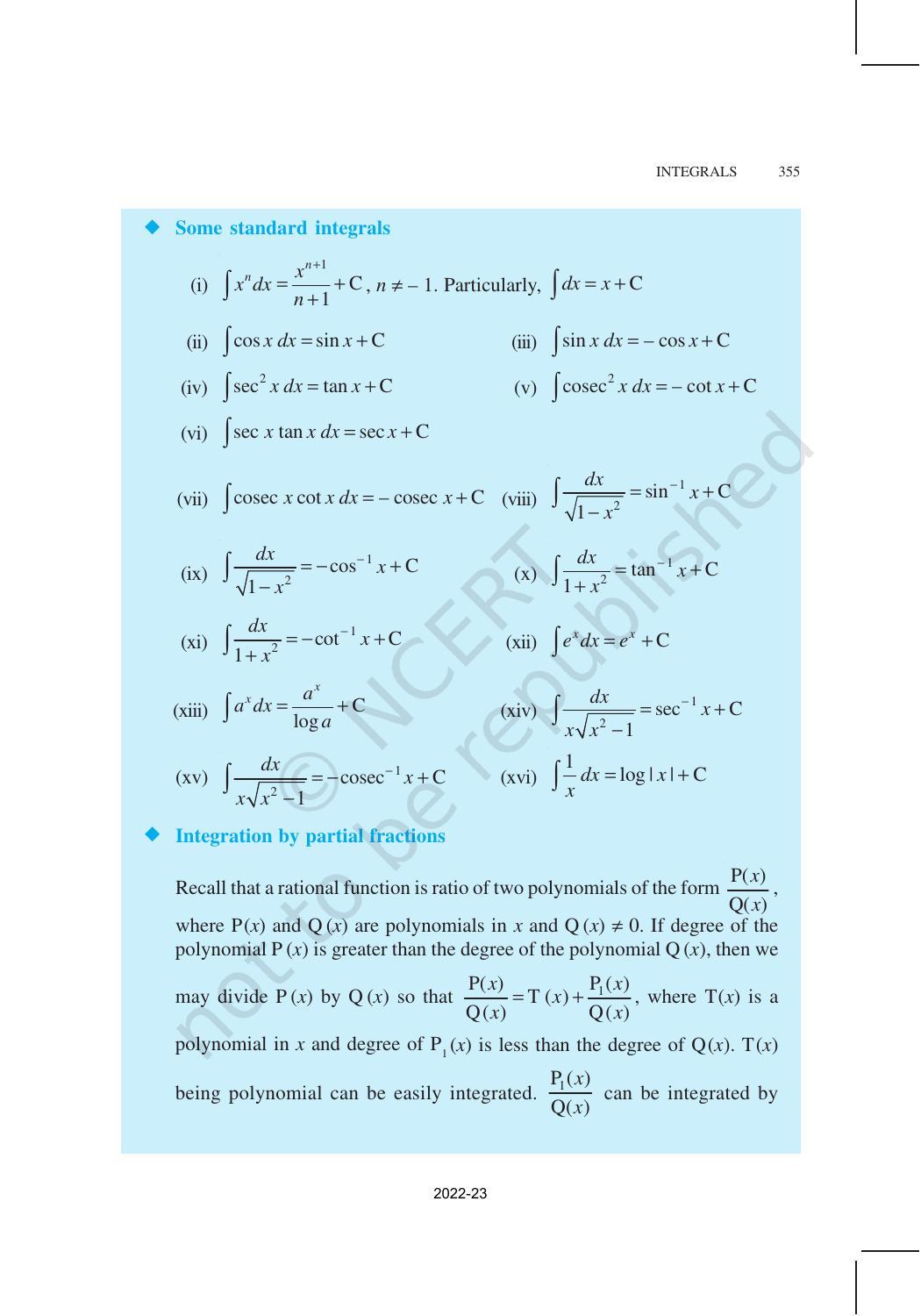 NCERT Book for Class 12 Maths Chapter 7 Integrals - Page 69
