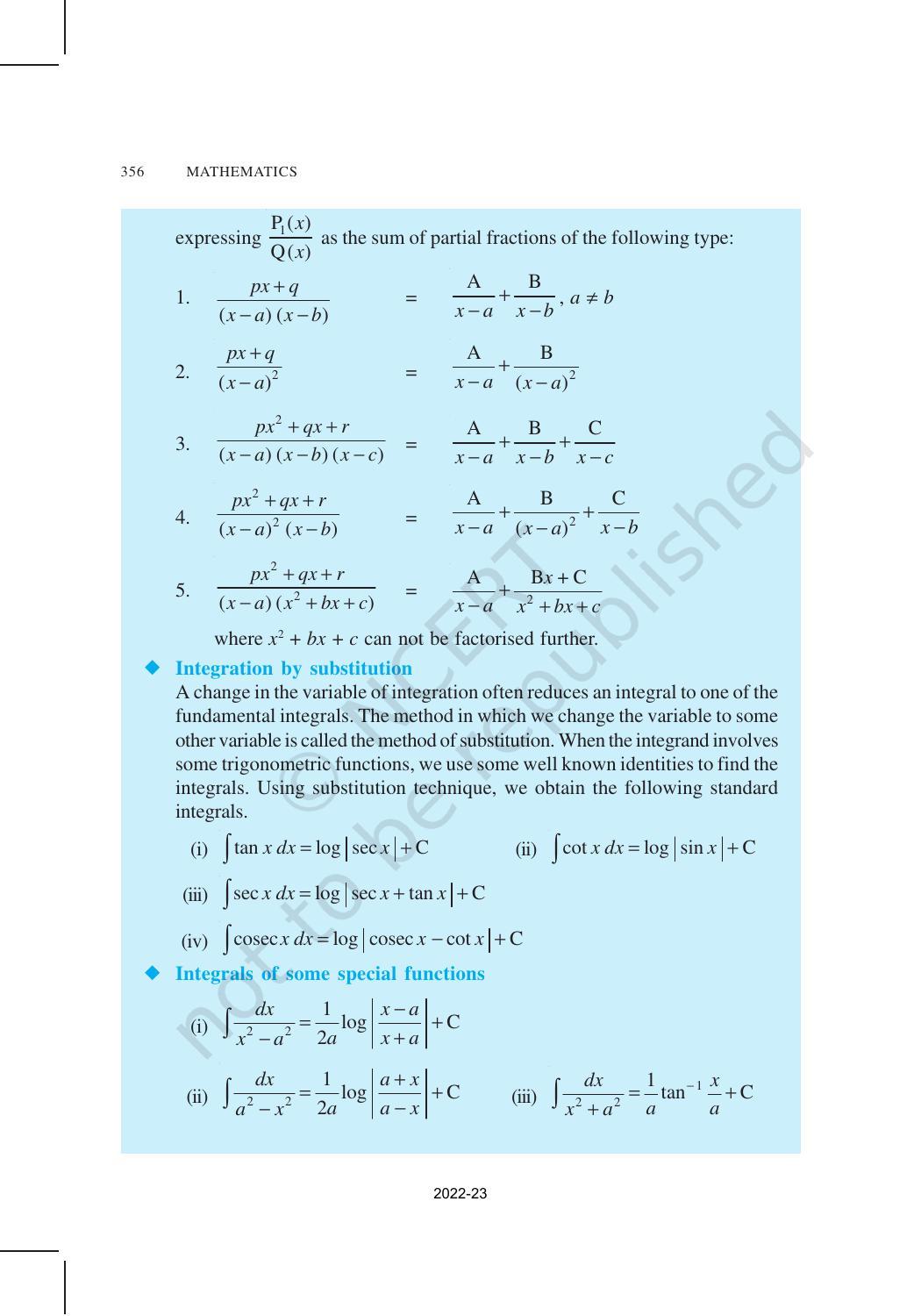 NCERT Book for Class 12 Maths Chapter 7 Integrals - Page 70