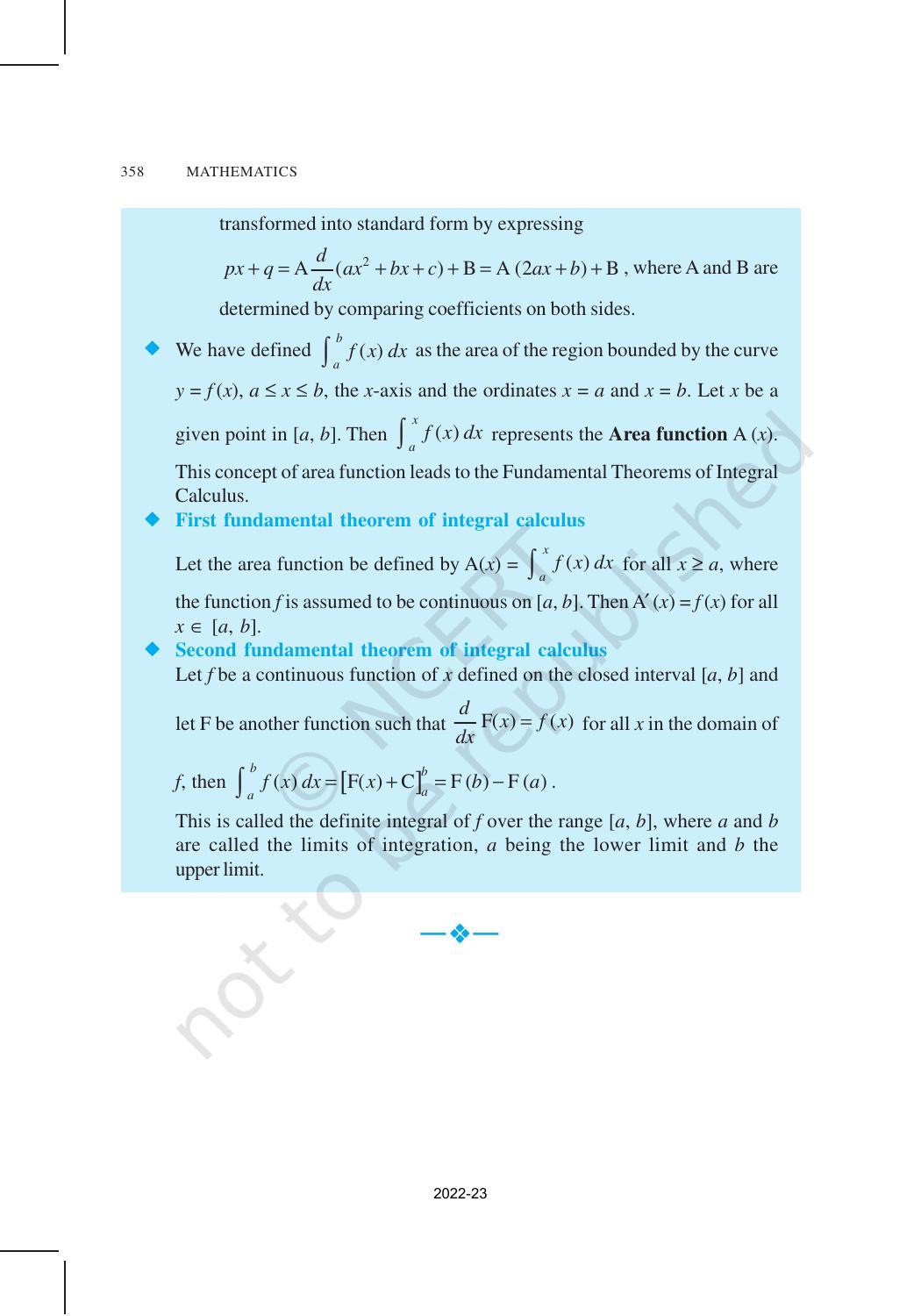 NCERT Book for Class 12 Maths Chapter 7 Integrals - Page 72