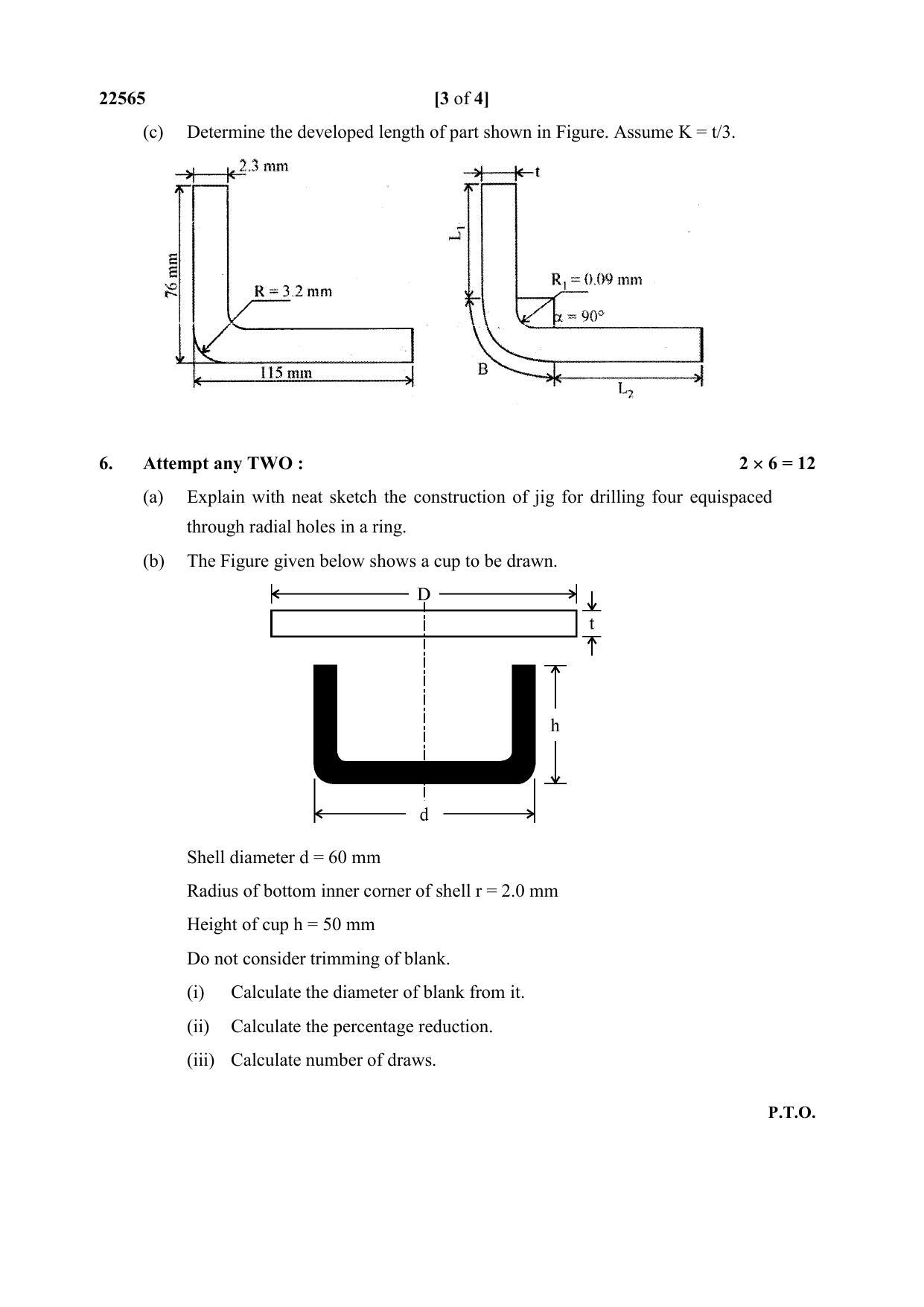 MSBTE Question Paper - 2019 - Tool Engineering (Elective) - Page 3